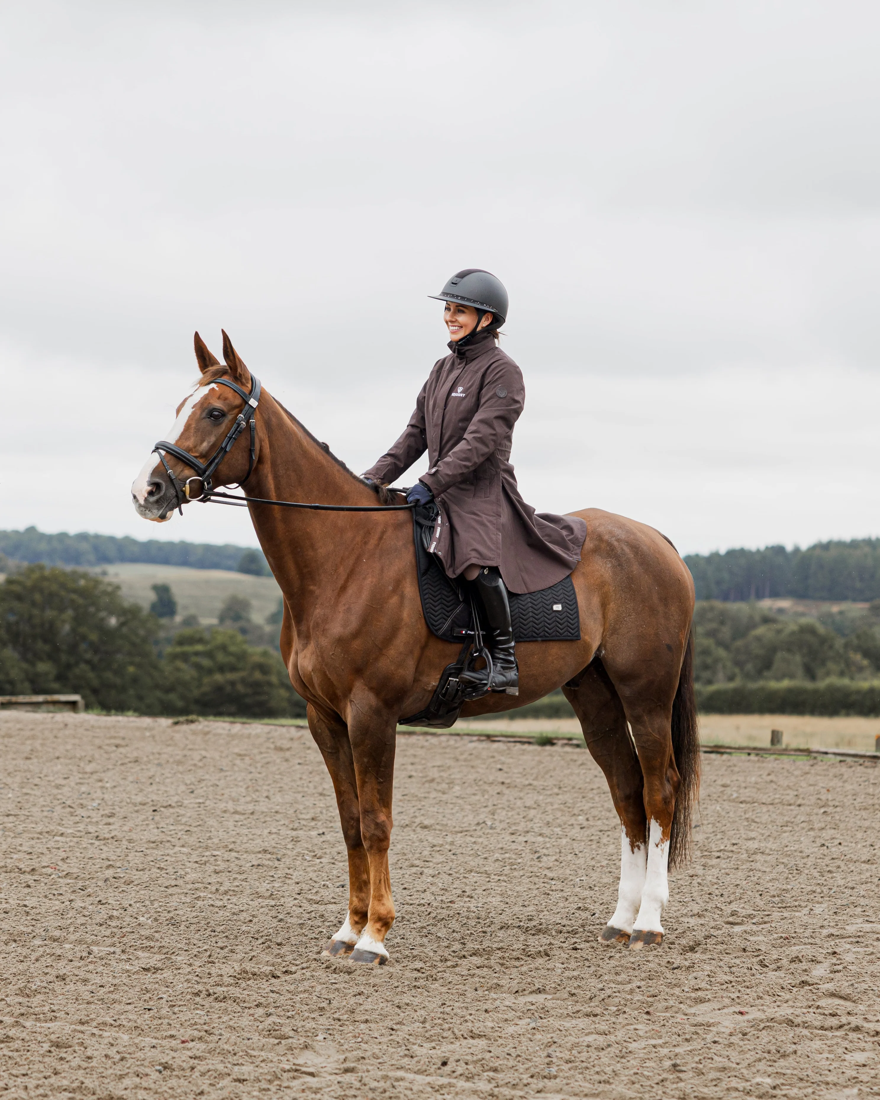 Bronte Waterproof Riding Coat | Removable Hood | Women's | Brown - Image 3