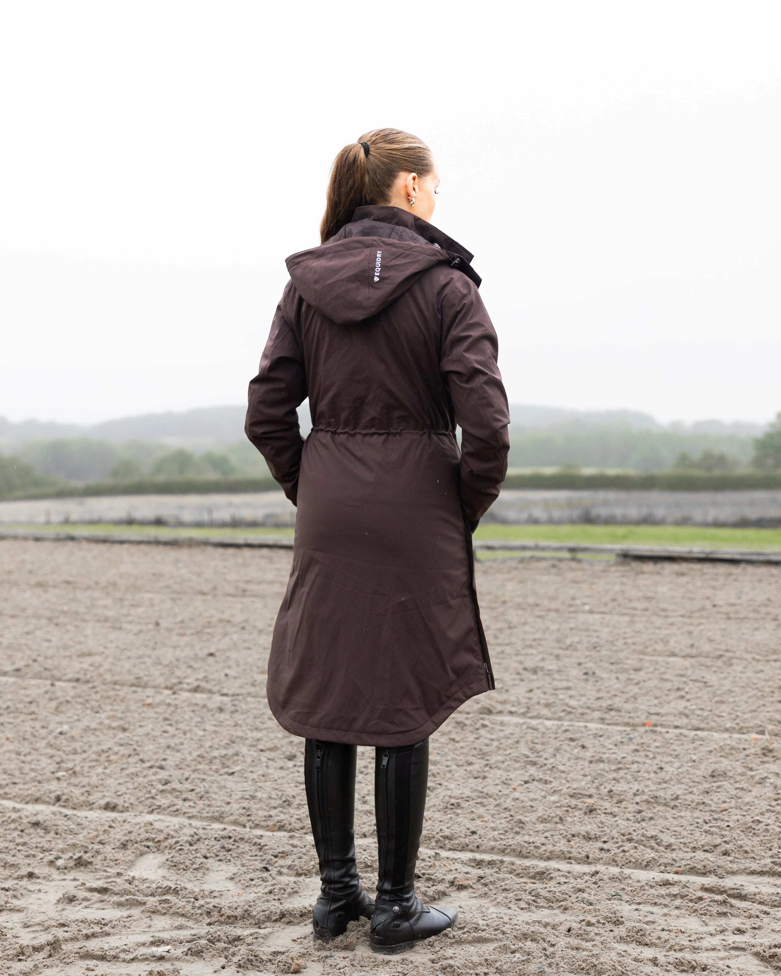 Bronte Waterproof Riding Coat | Removable Hood | Women's | Brown - Image 5