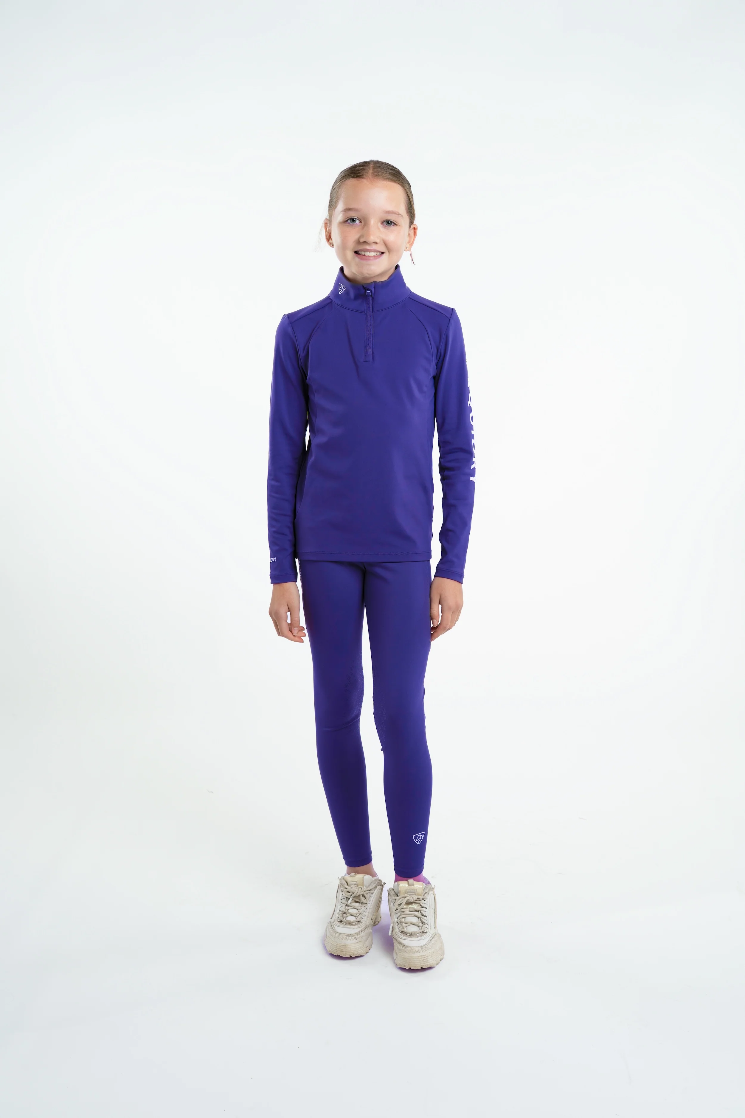 Children's Water Repellent Base Layer | Purple/White - Image 4