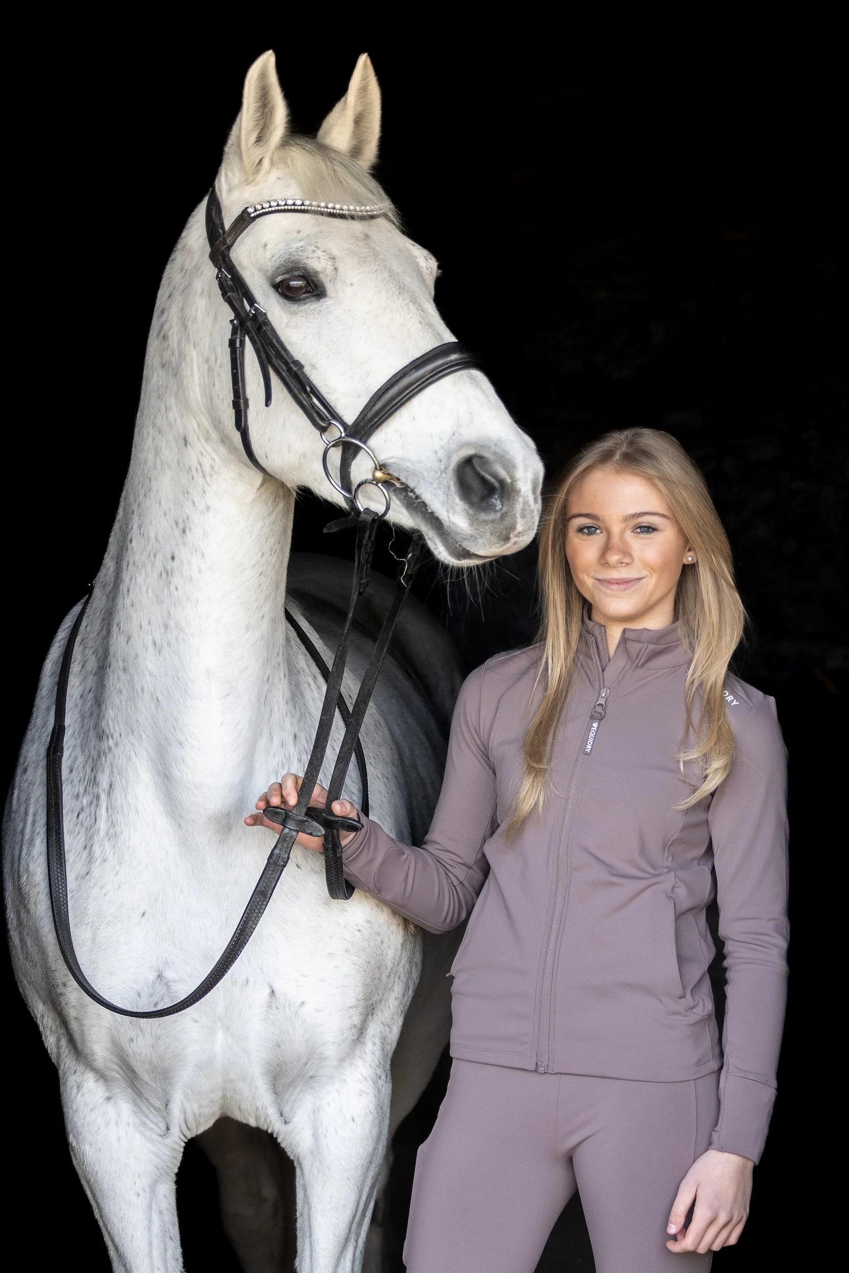 Children's Water Repellent Zip up Top | Mocha/White - Image 6