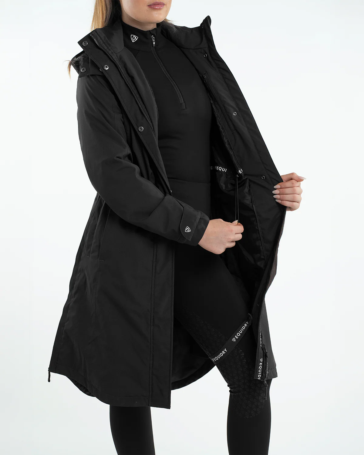 Bronte Waterproof Riding Coat | Removable Hood | Women's | Black - Image 10