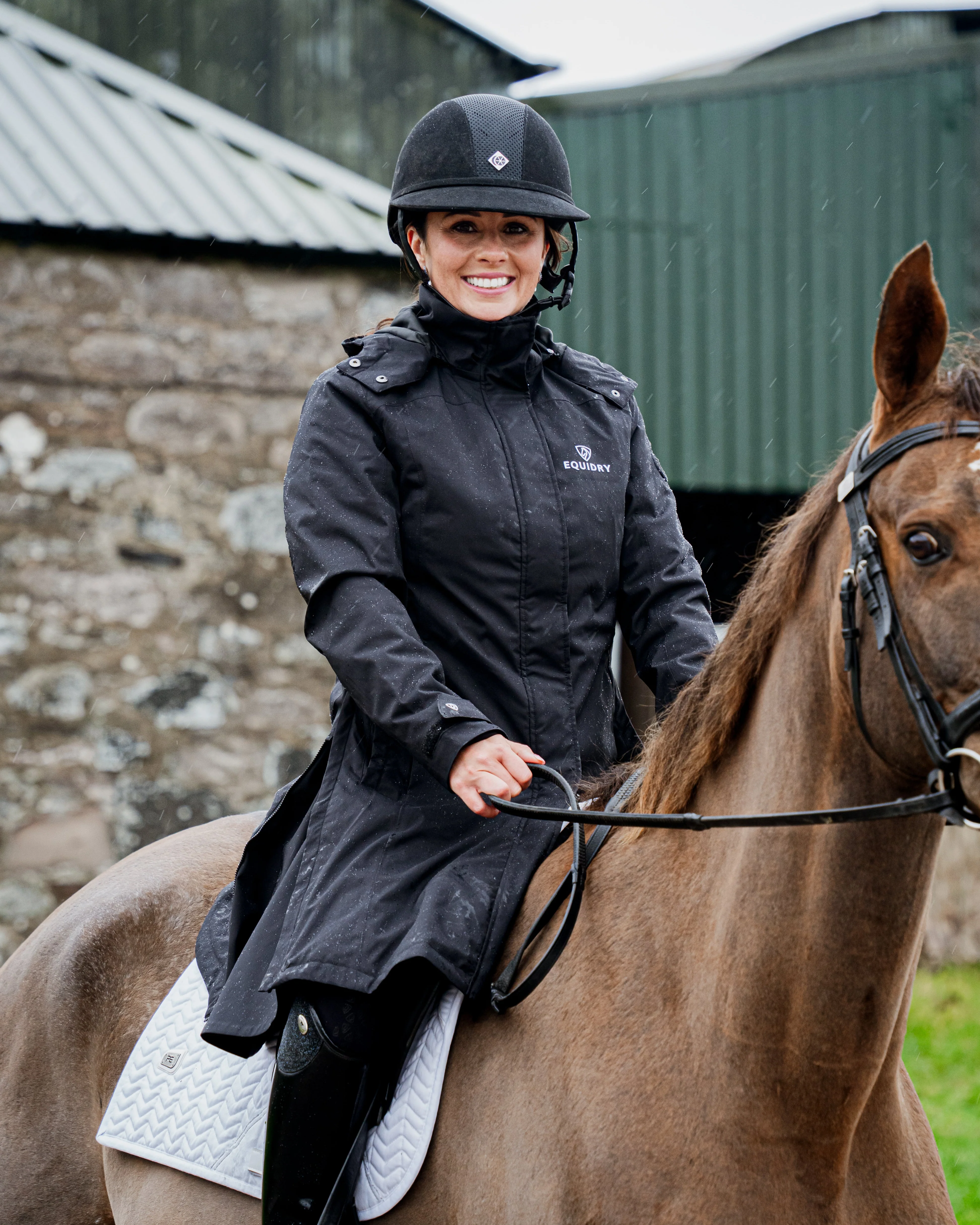Bronte Waterproof Riding Coat | Removable Hood | Women's | Black - Image 7