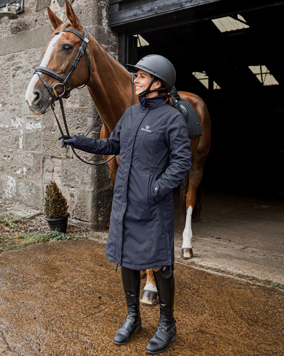 Bronte Waterproof Riding Coat | Removable Hood | Women's | Navy - Image 4