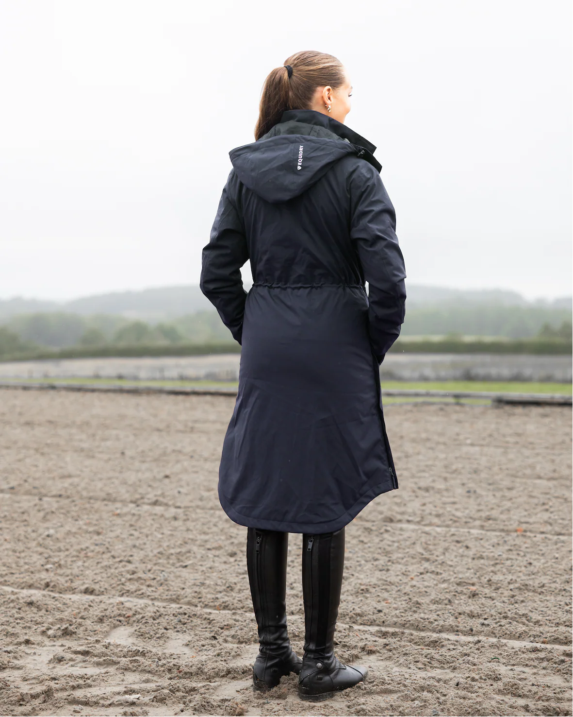 Bronte Waterproof Riding Coat | Removable Hood | Women's | Navy - Image 7