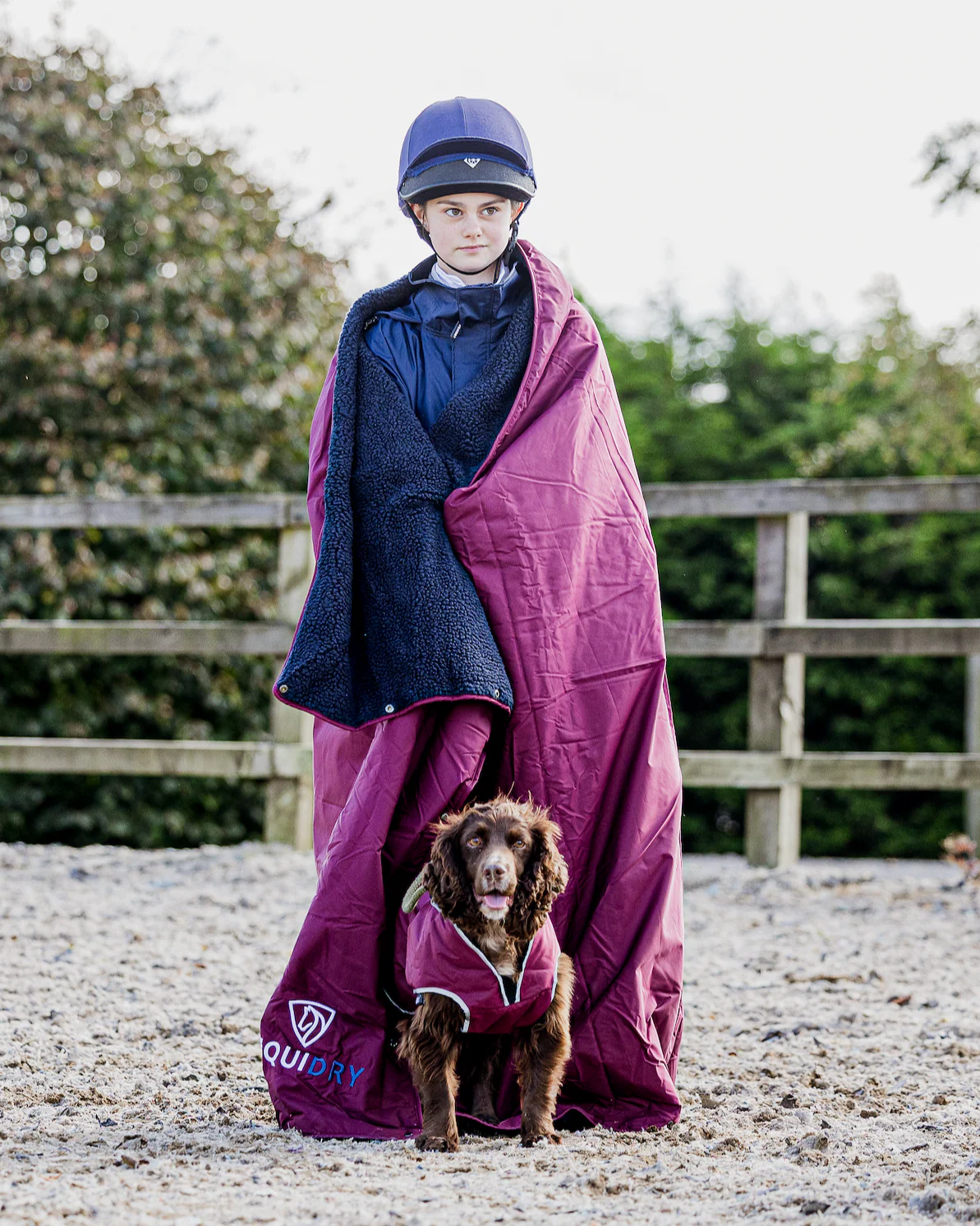 Waterproof Dog Coat | Plum/Grey - Image 5