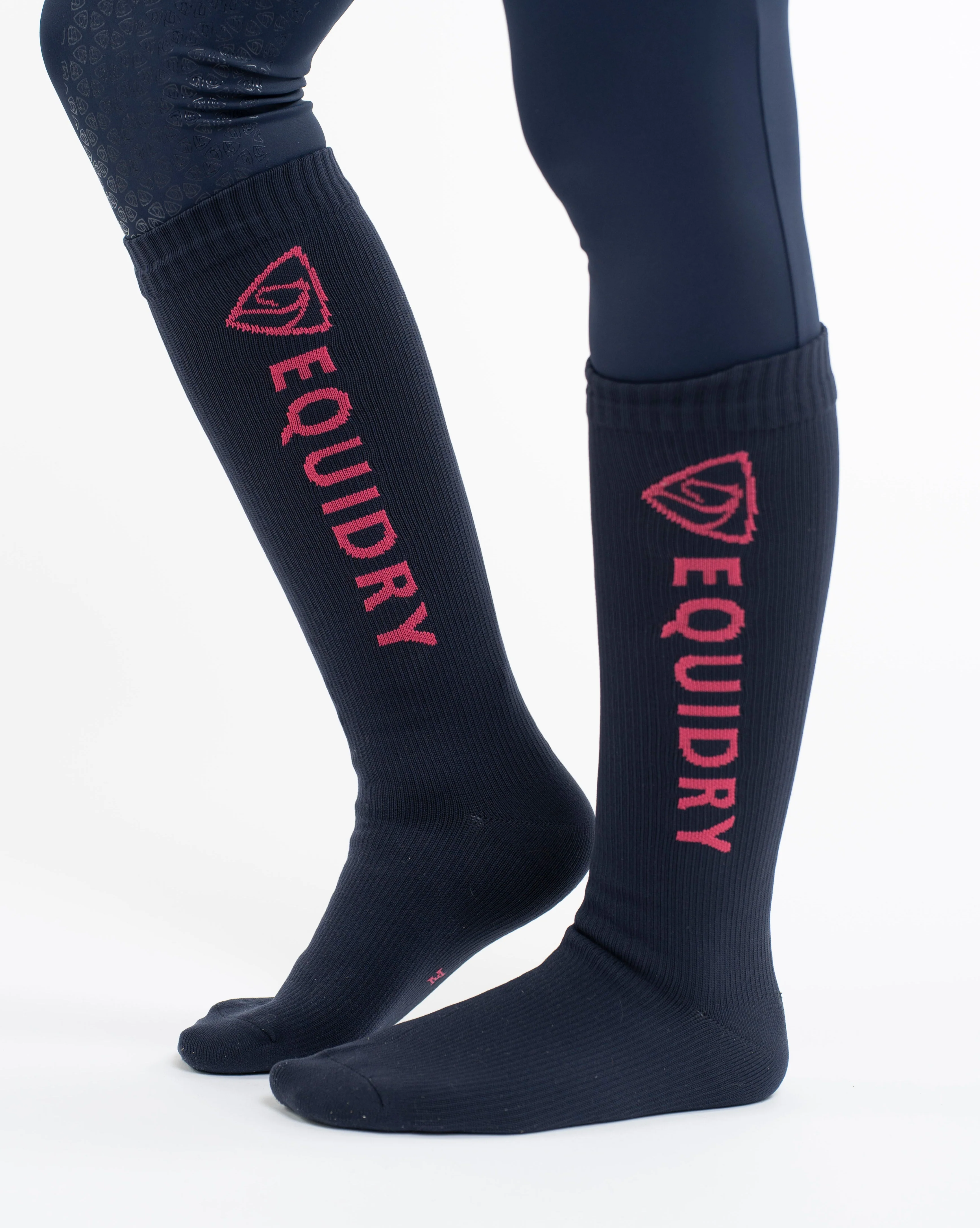 EQUIDRY Waterproof Socks | Navy/Raspberry - Image 3
