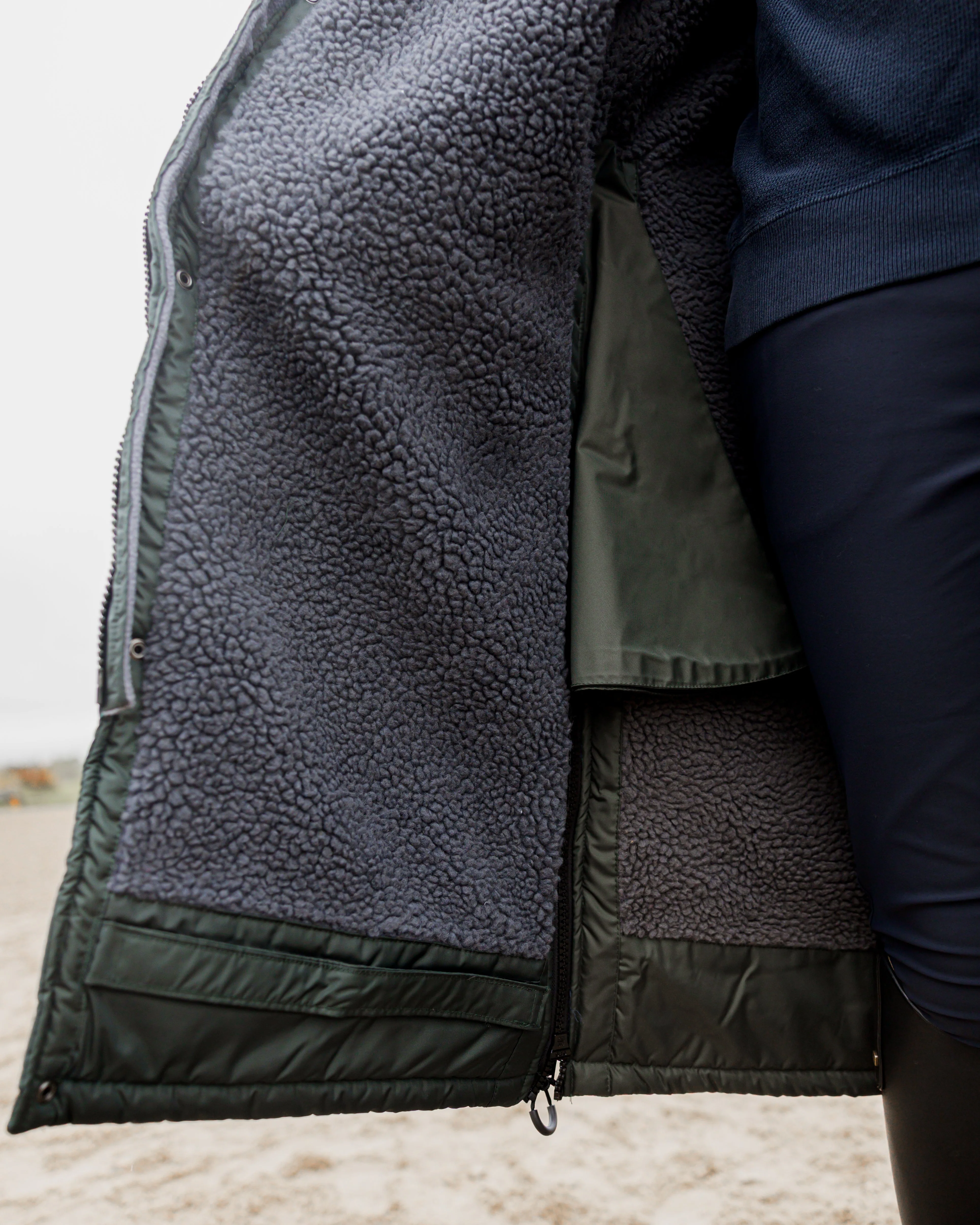 Evolution Women's | Thick Fleece | Black Forest Green/Grey - Image 6