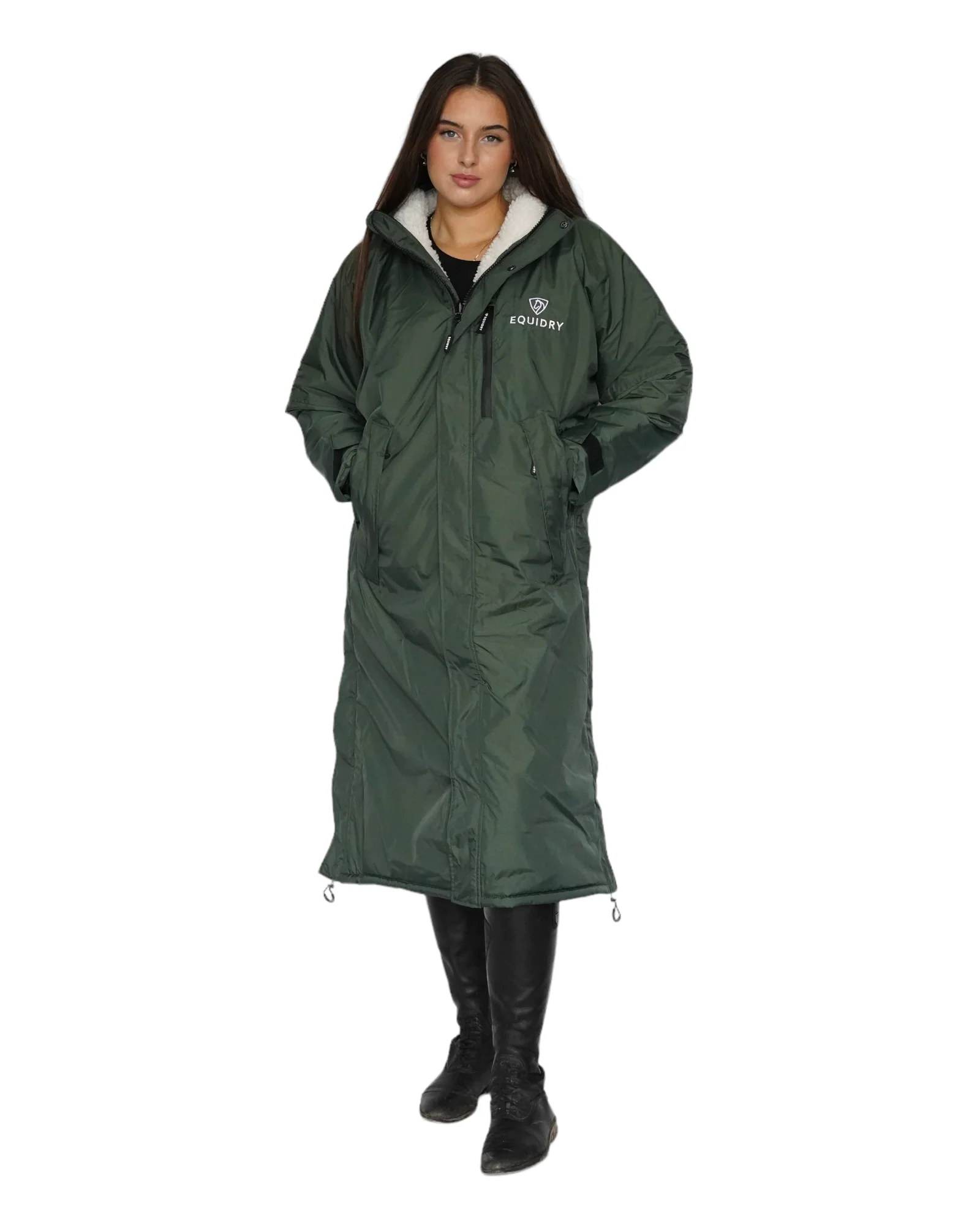 Evolution Women's | Thick Fleece | Black Forest Green/Cream - Image 5