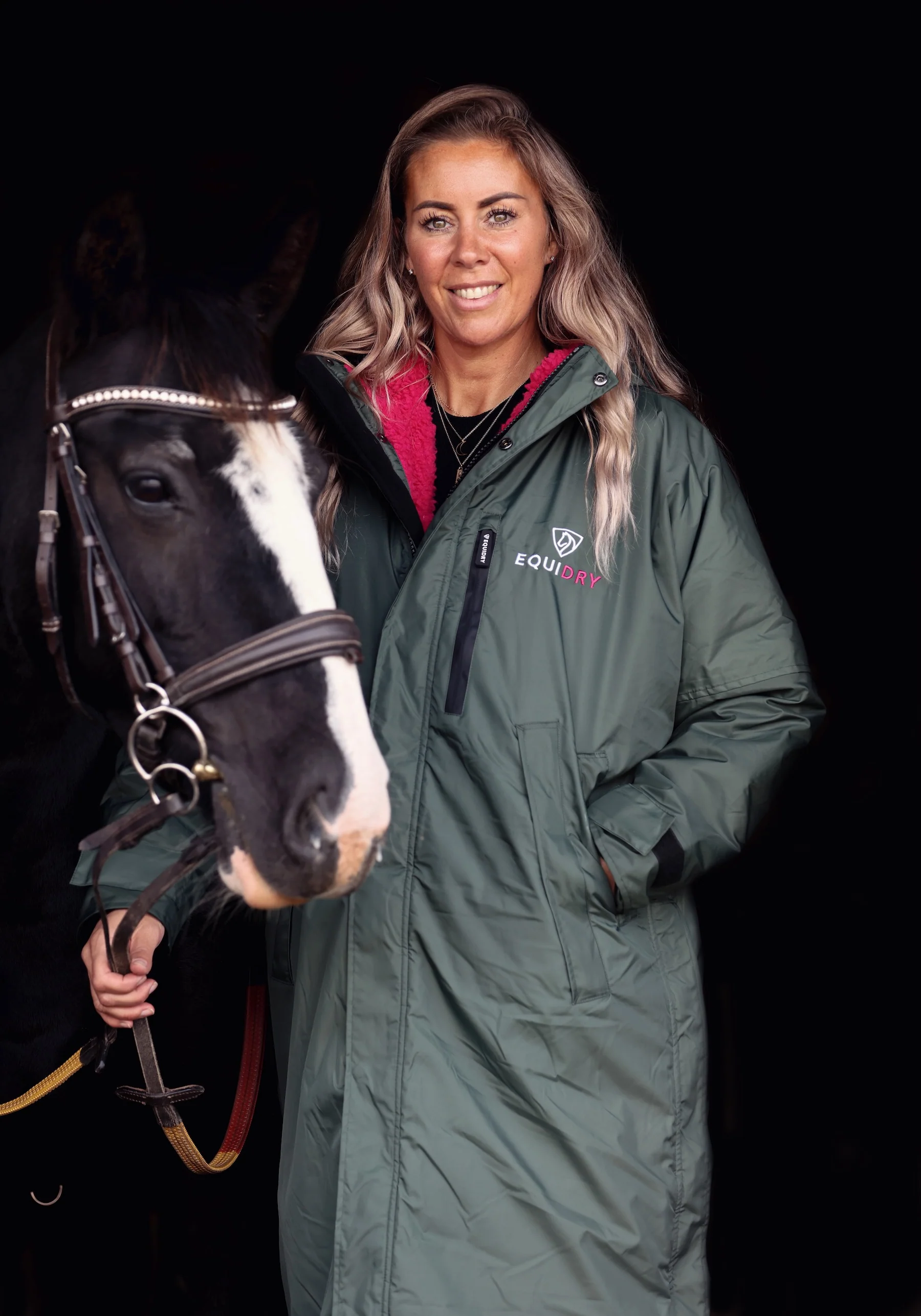 Evolution Women's | Thick Fleece | Black Forest Green/Peacock Pink - Image 10