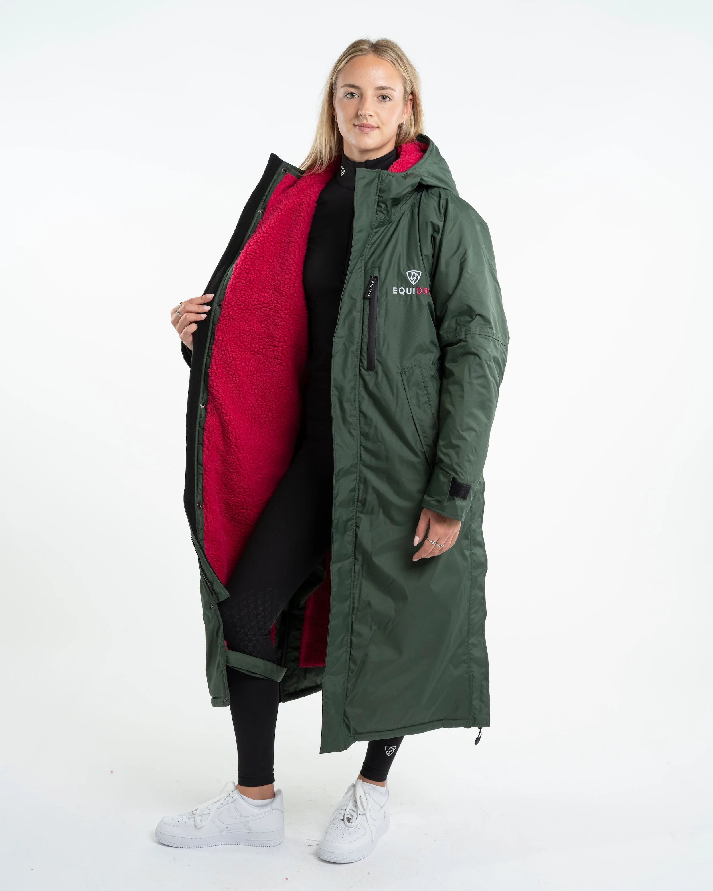 Evolution Women's | Thick Fleece | Black Forest Green/Peacock Pink - Image 4