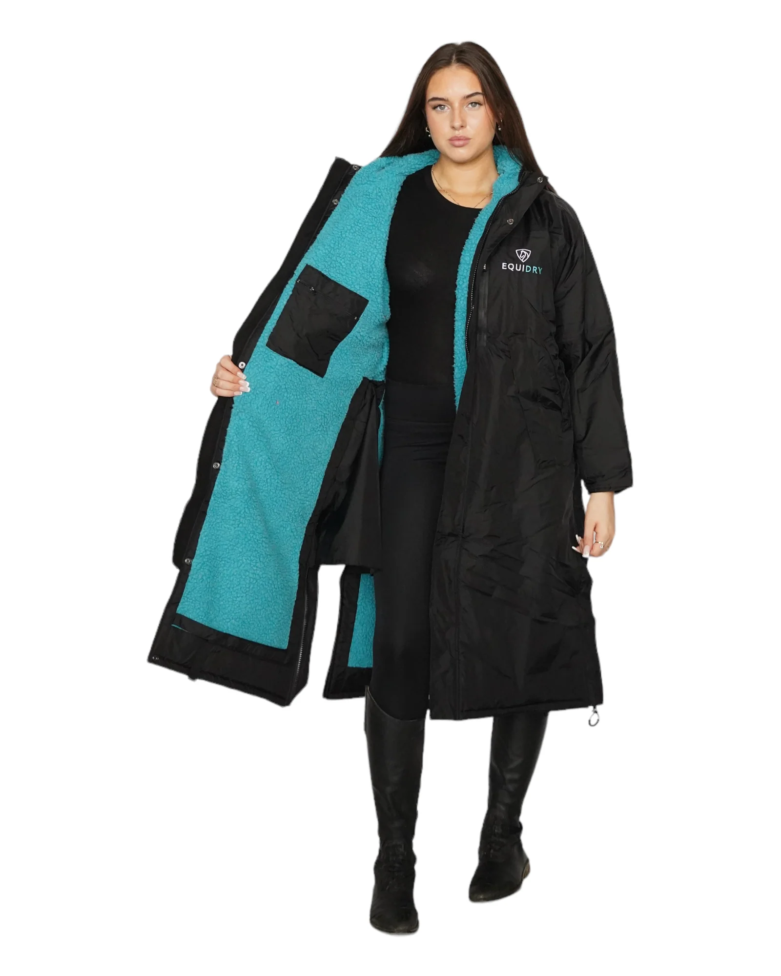Evolution Women's | Thick Fleece | Black/Turquoise - Image 8