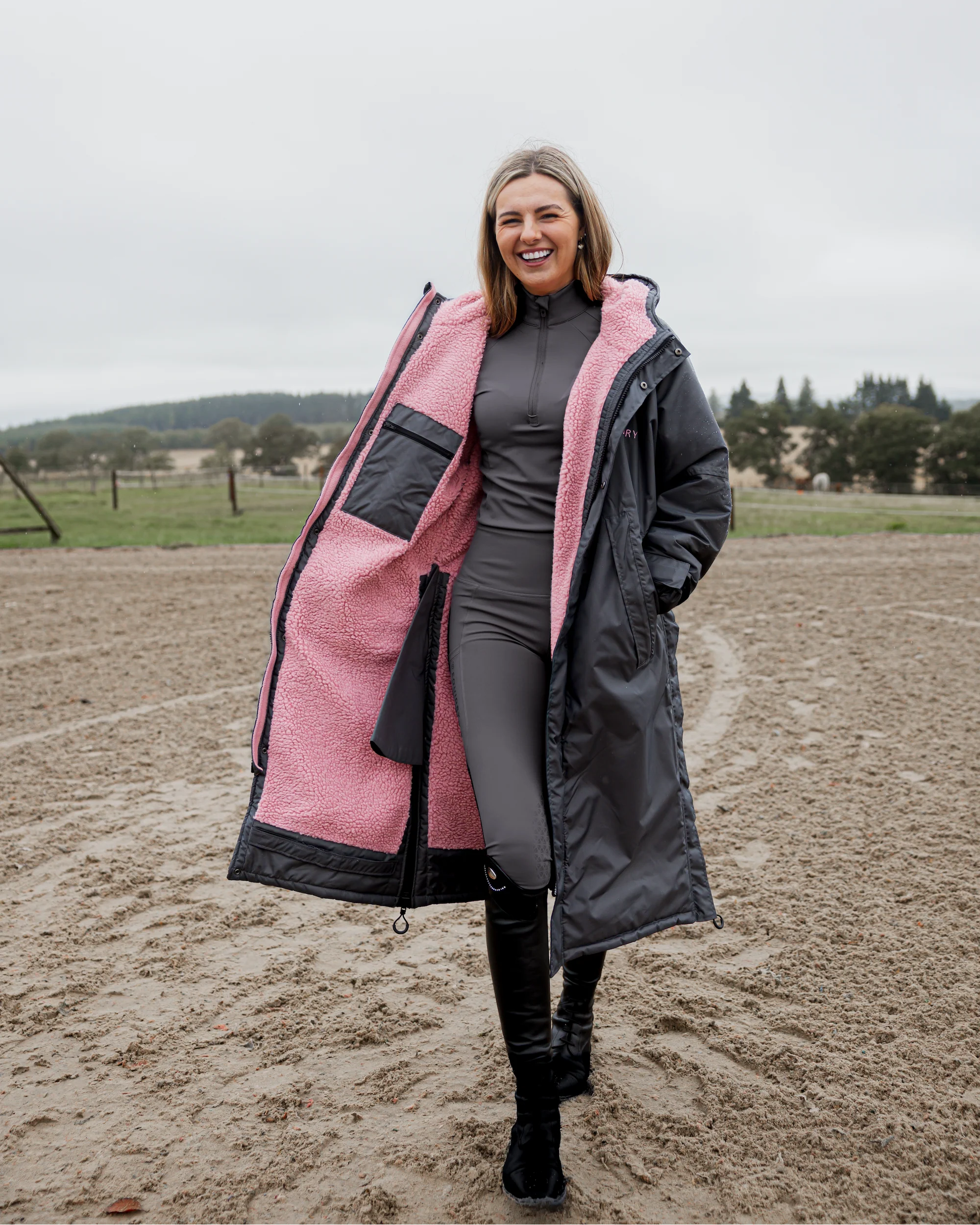 Evolution Women's | Thick Fleece | Grey/Pale Pink - Image 6