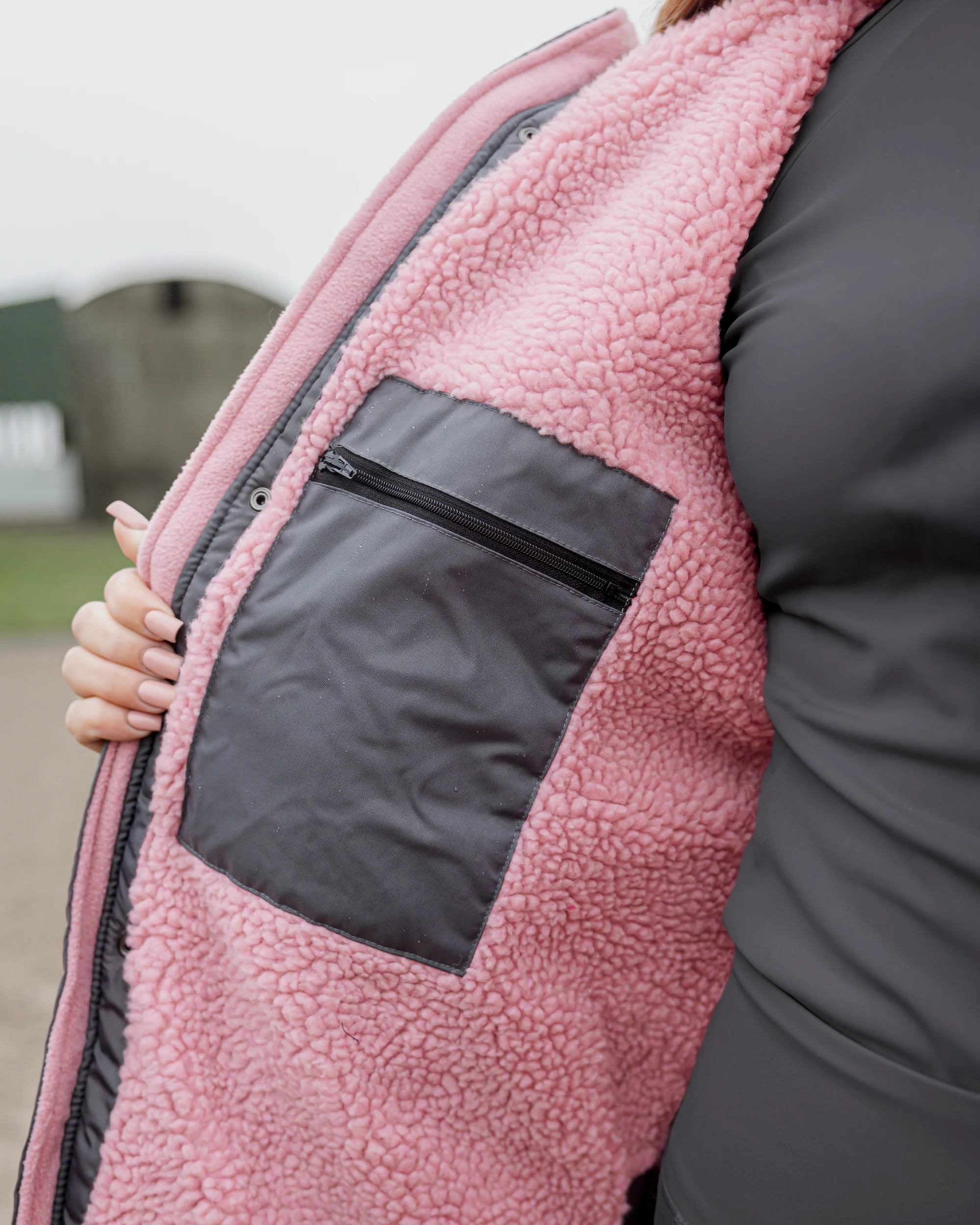 Evolution Women's | Thick Fleece | Grey/Pale Pink - Image 7