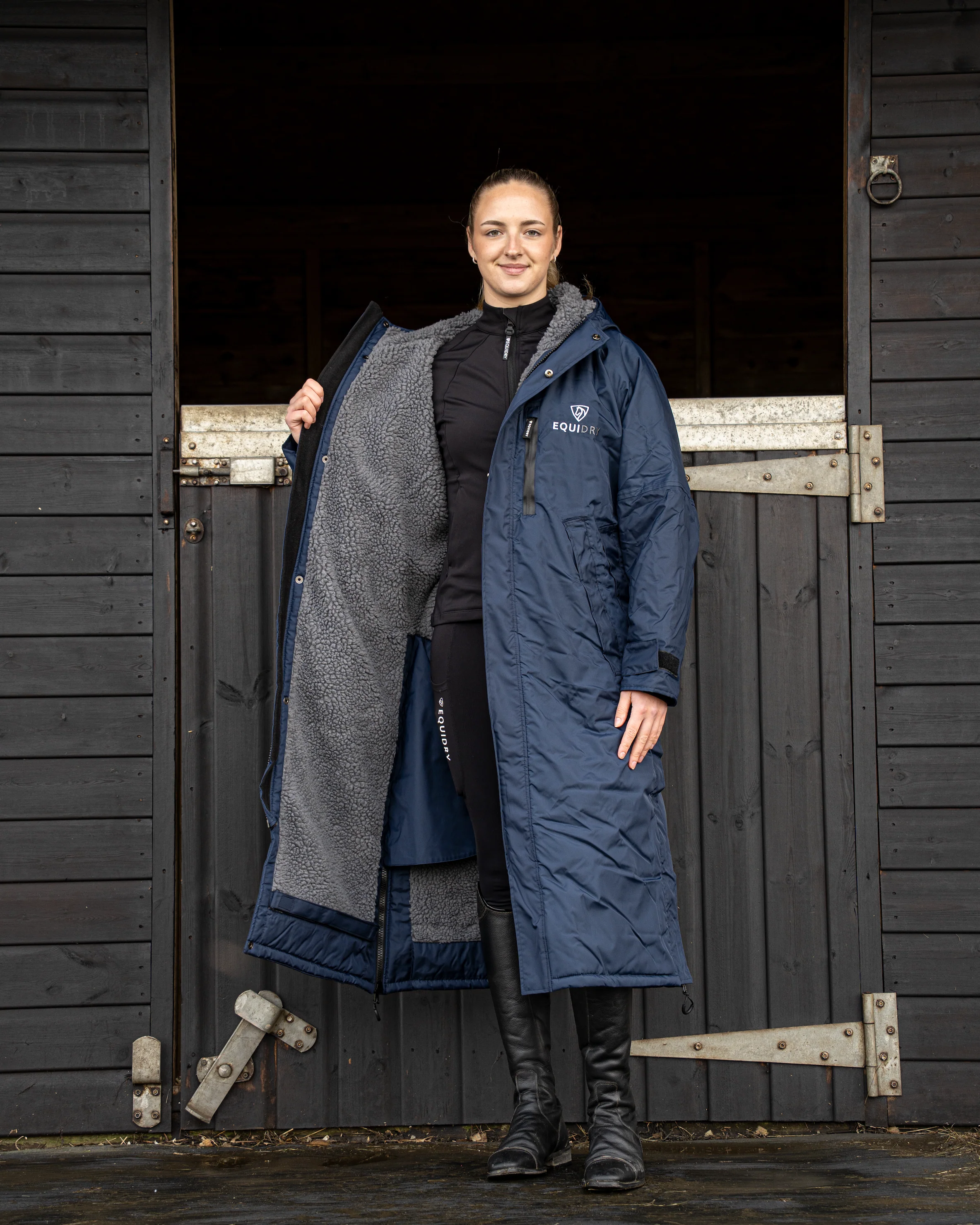 Evolution Women's | Thick Fleece | Navy/Grey - Image 3