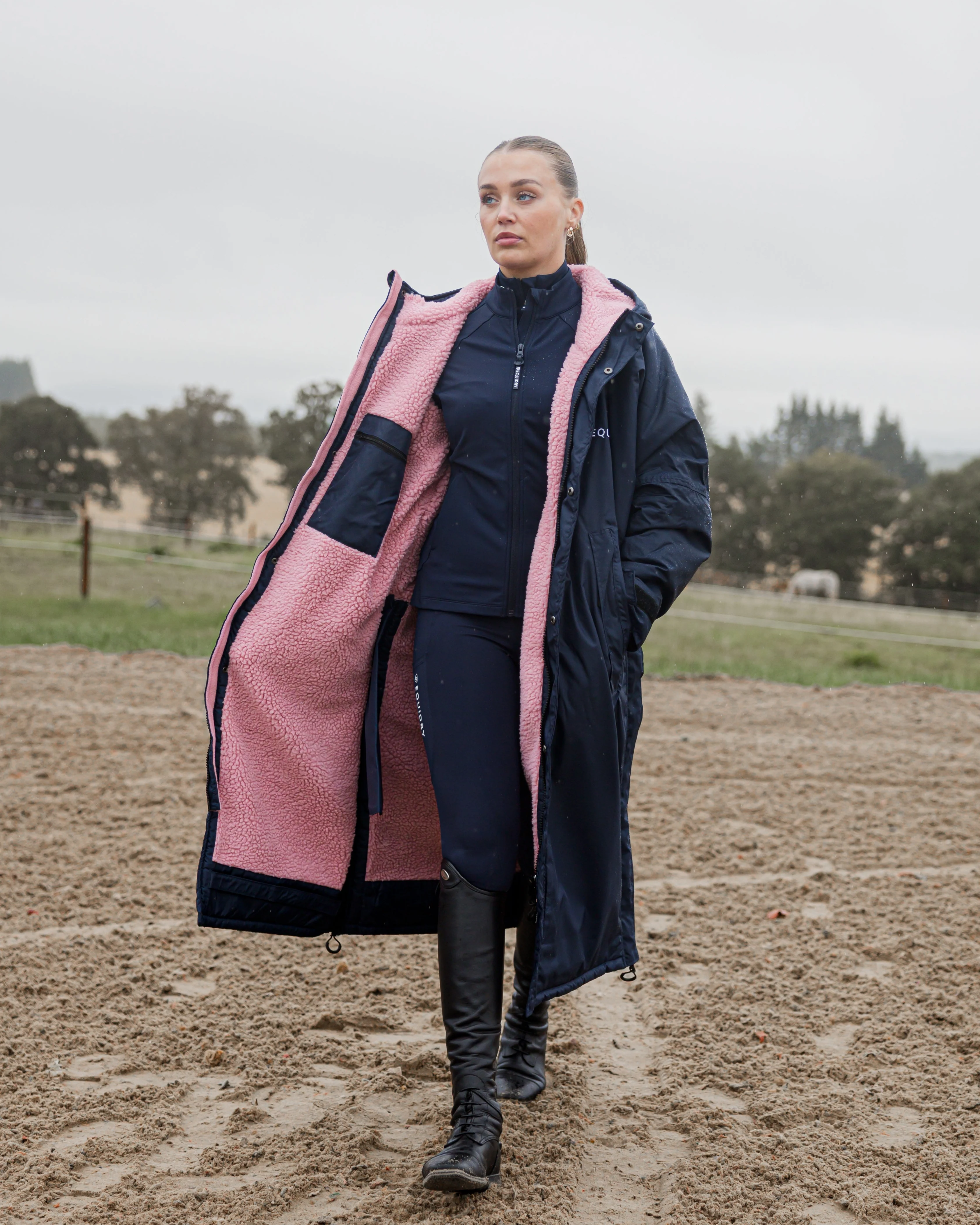 Evolution Women's | Thick Fleece | Navy/Pale Pink - Image 3