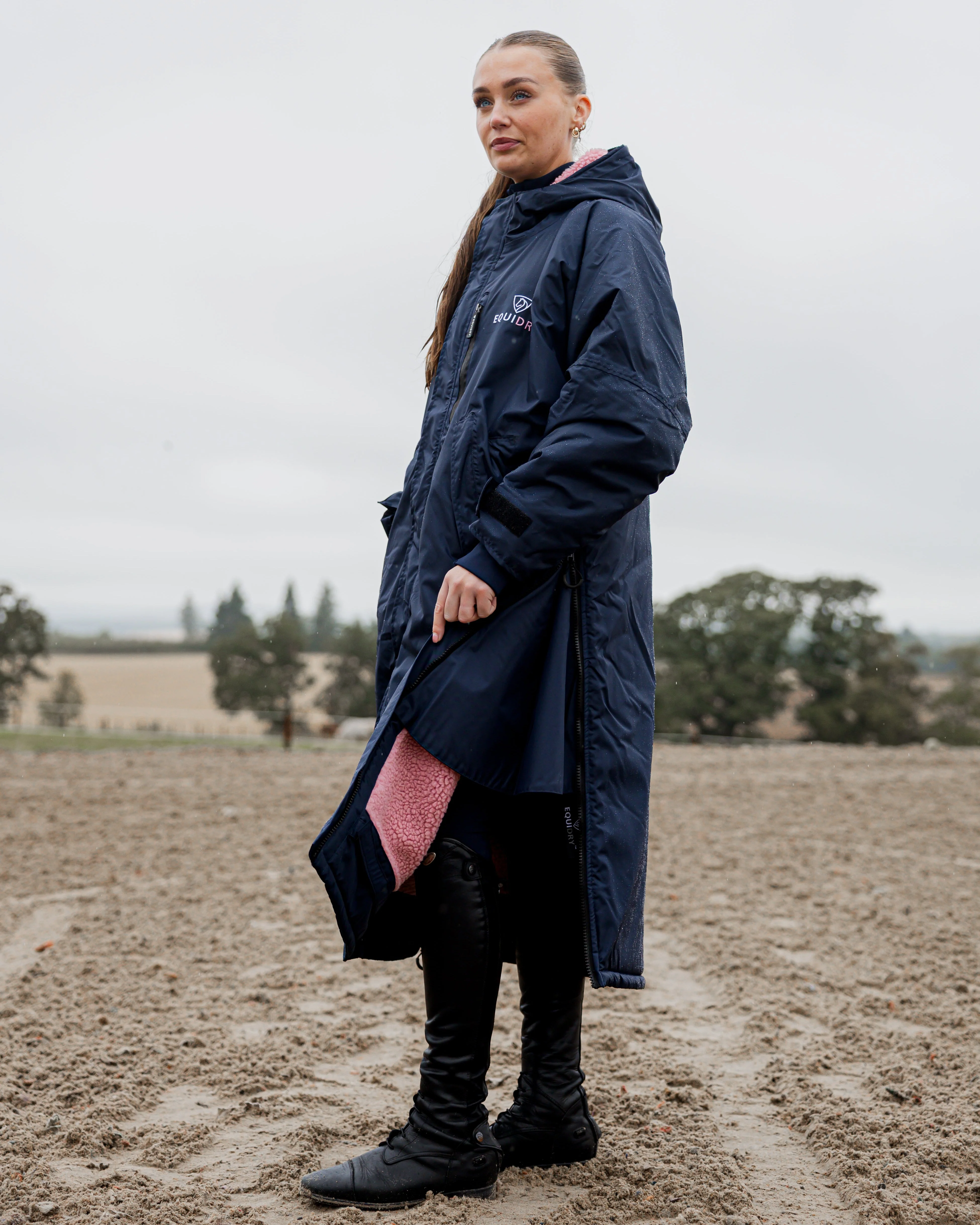 Evolution Women's | Thick Fleece | Navy/Pale Pink - Image 4