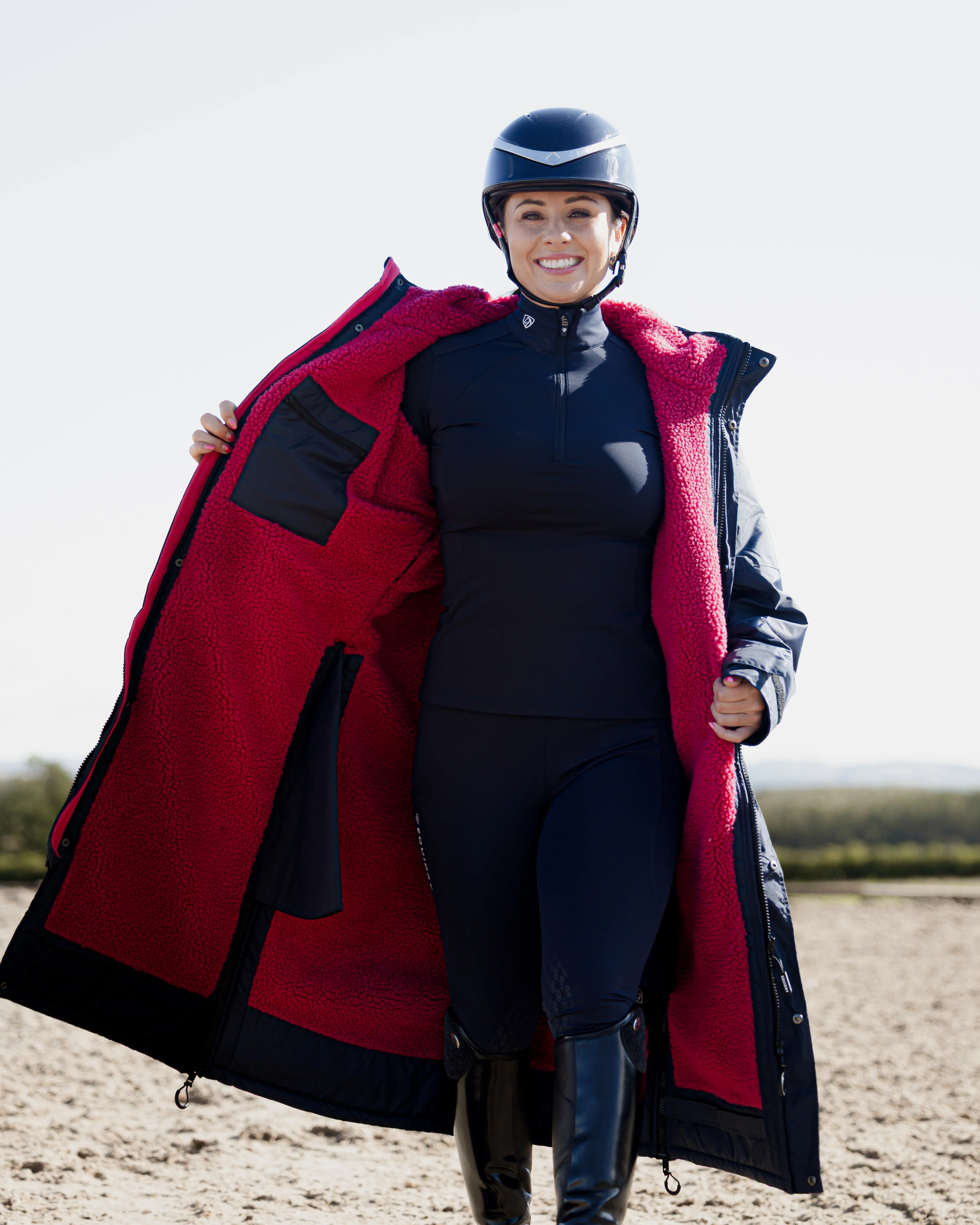Evolution Women's | Thick Fleece | Navy/Raspberry - Image 3
