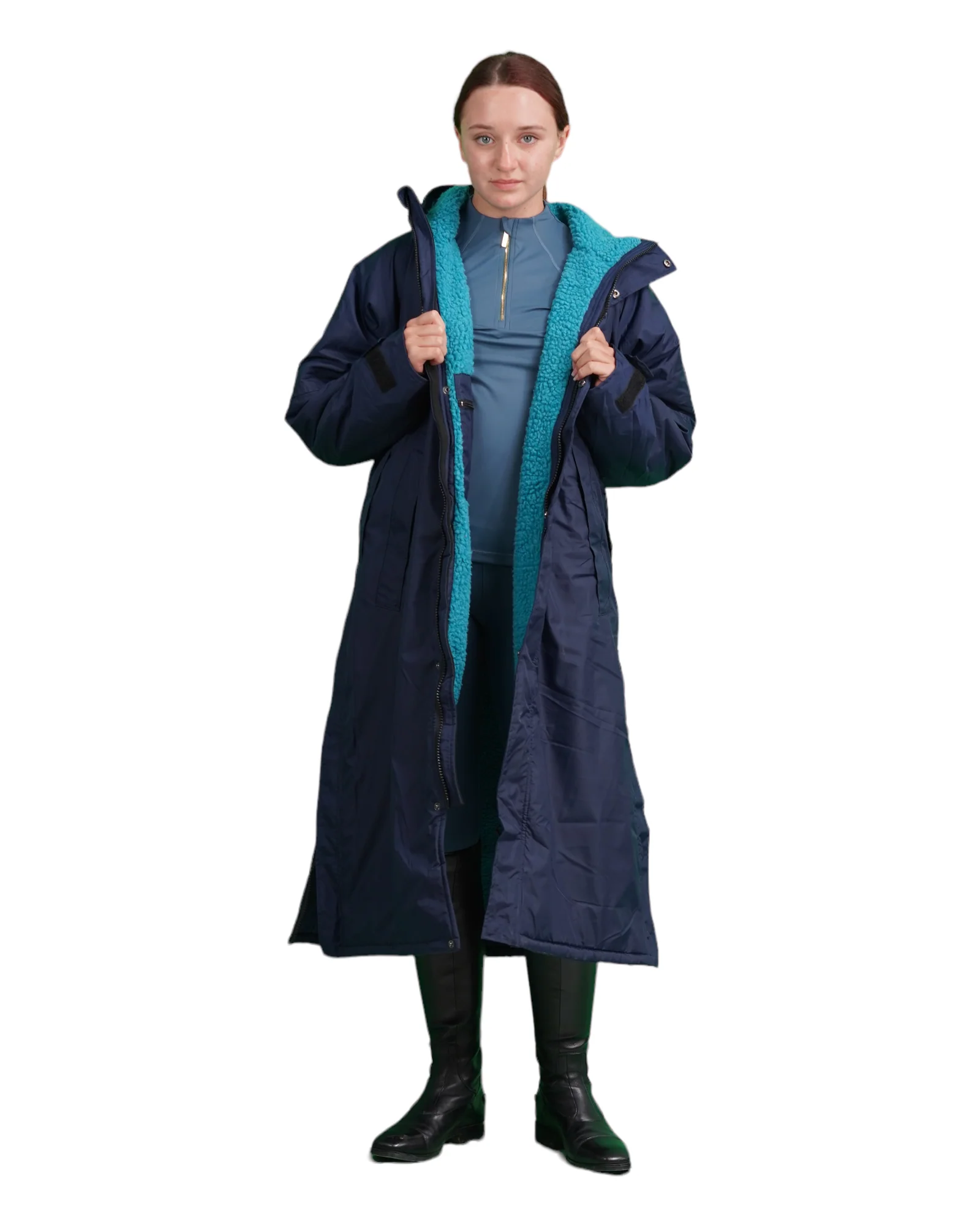 Evolution Women's | Thick Fleece | Navy/Turquoise - Image 6