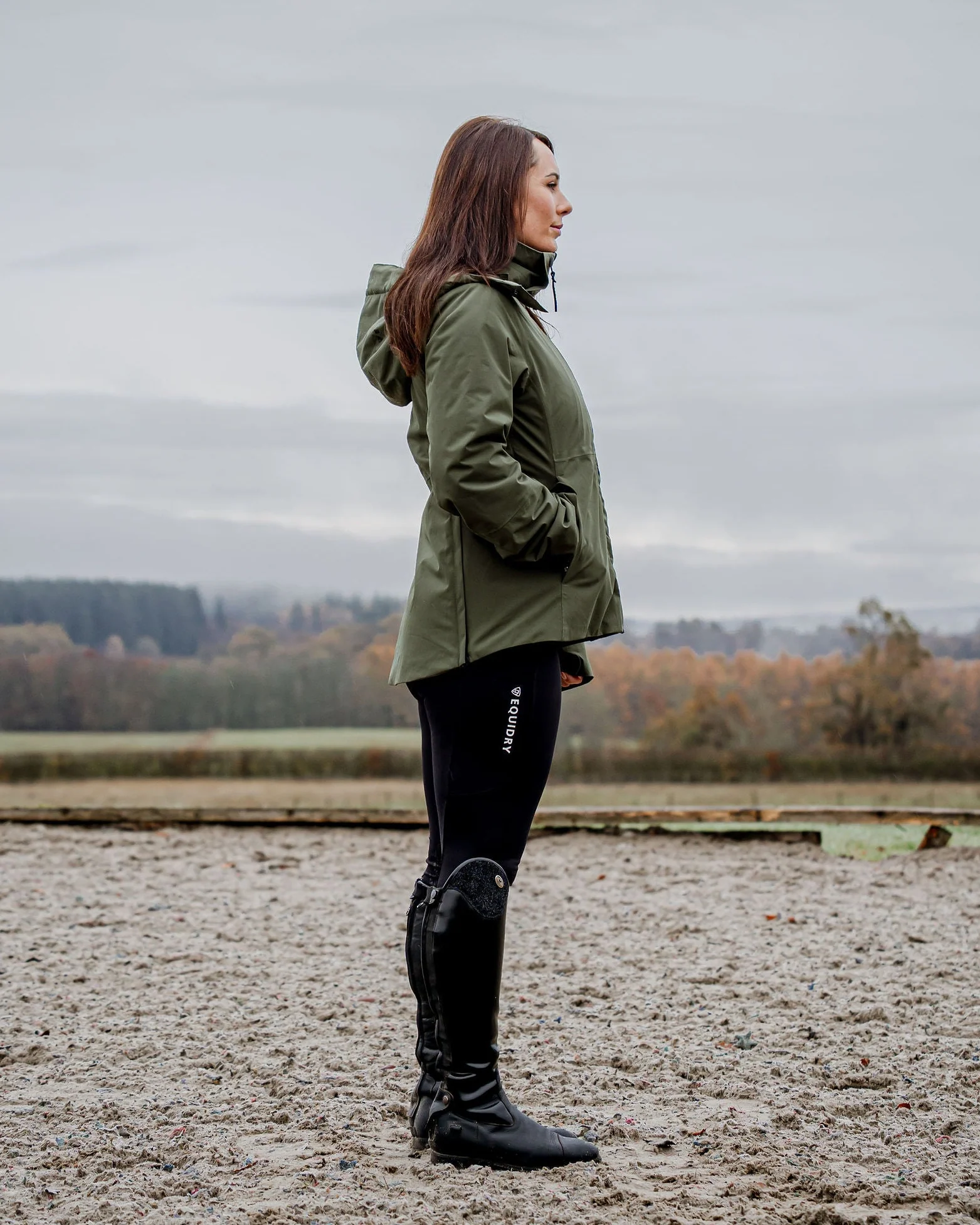 Iris Warm Waterproof Riding Jacket | Women's | Green - Image 10