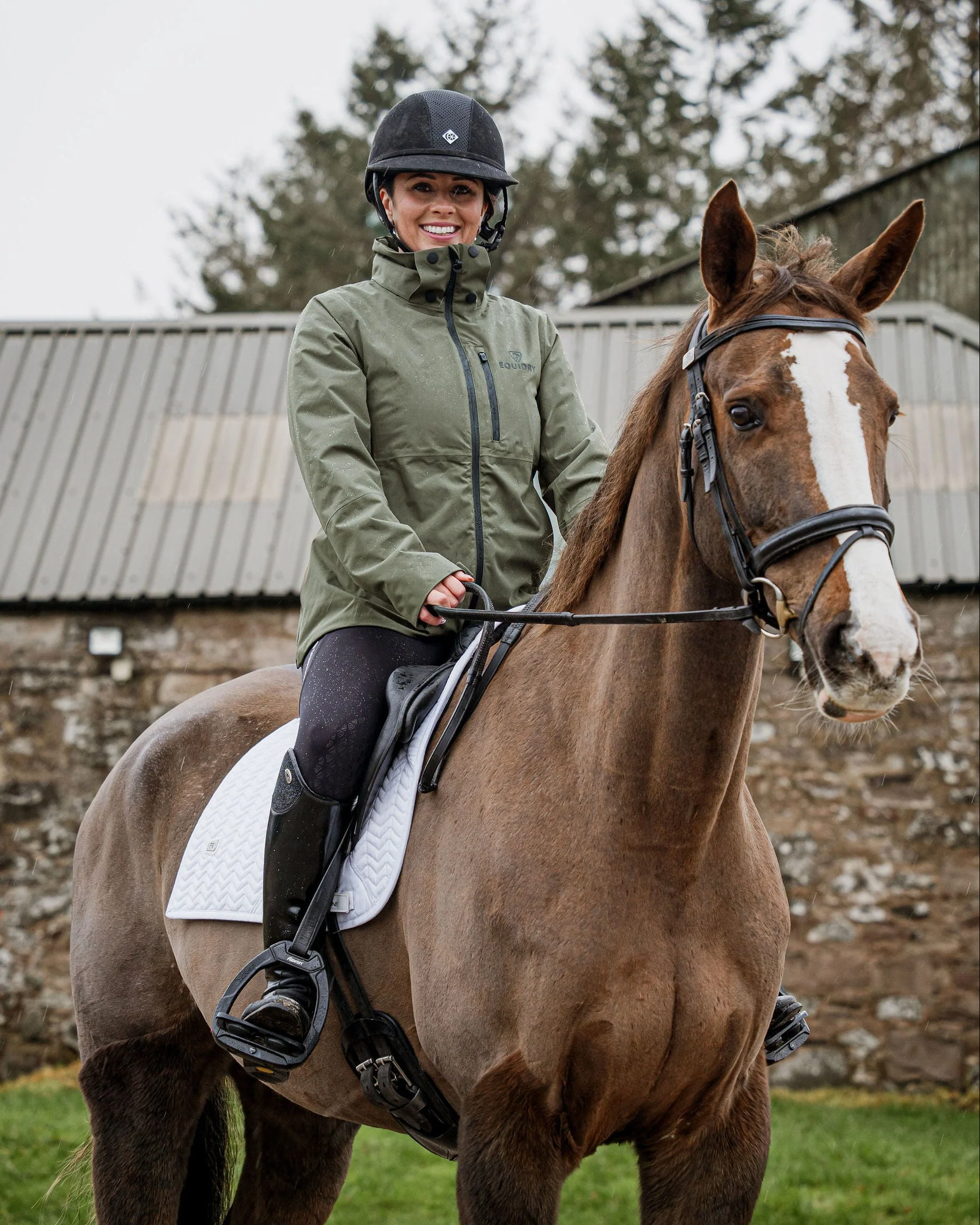 Iris Warm Waterproof Riding Jacket | Women's | Green - Image 3