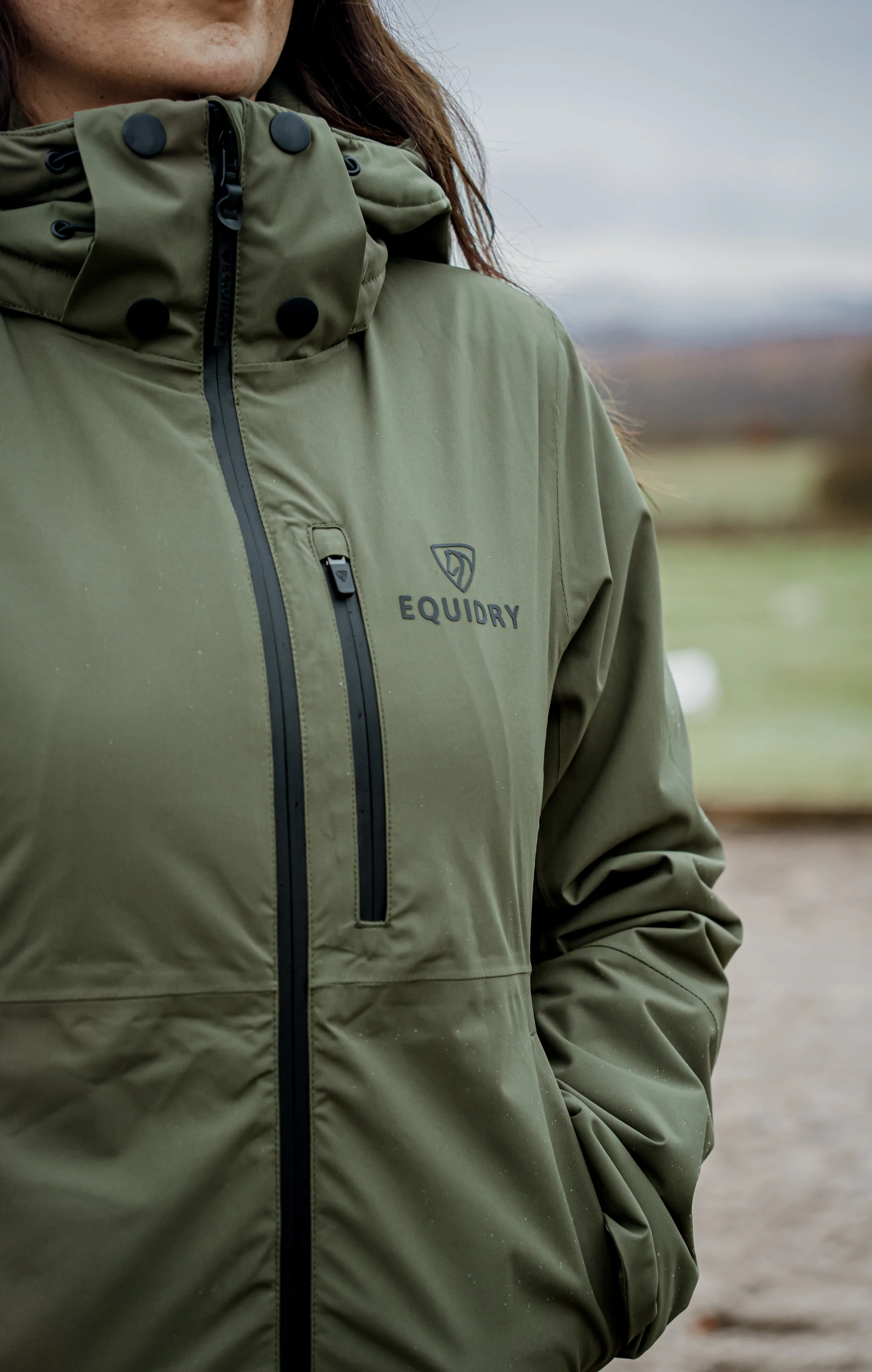 Iris Warm Waterproof Riding Jacket | Women's | Green - Image 4