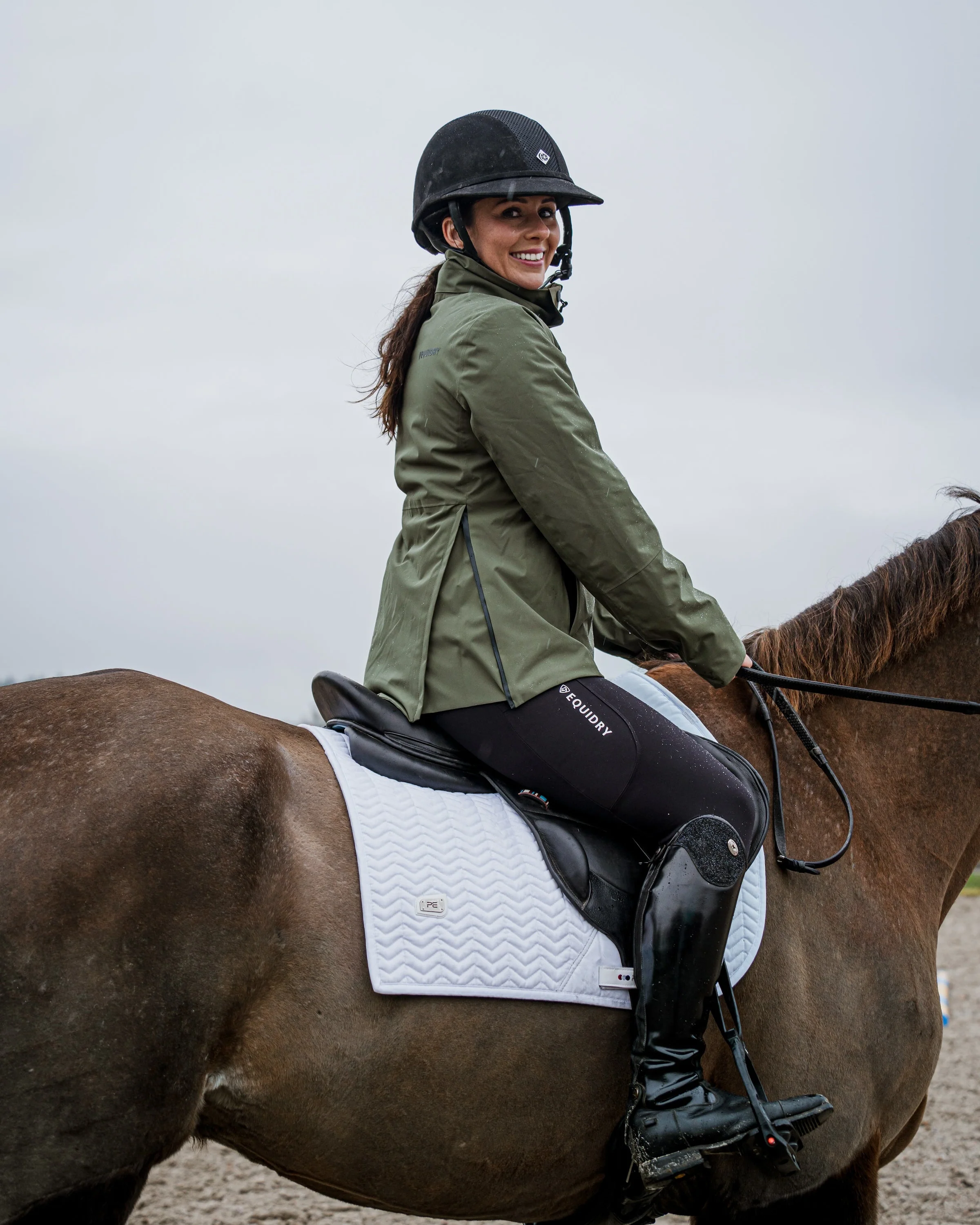 Iris Warm Waterproof Riding Jacket | Women's | Green - Image 5