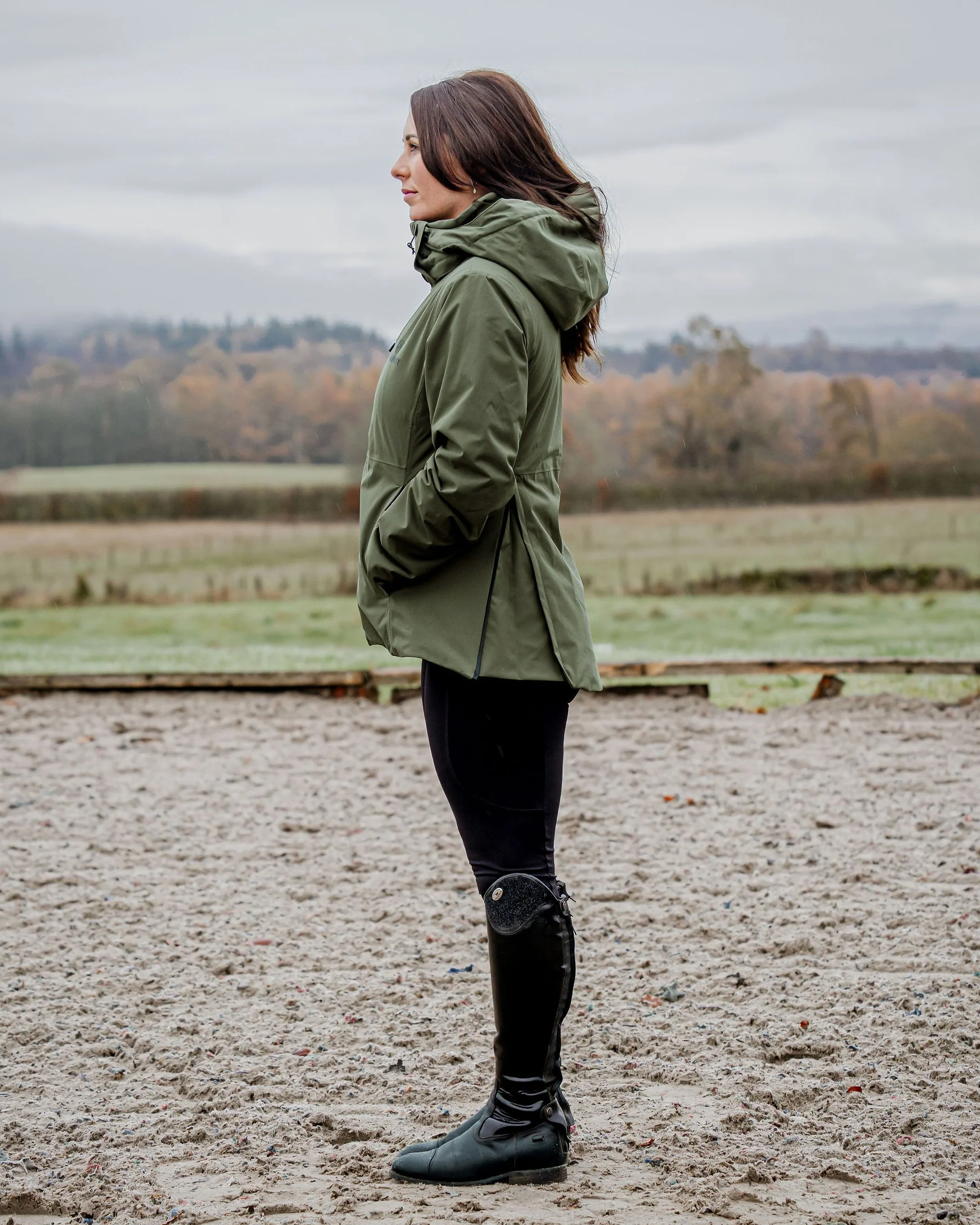 Iris Warm Waterproof Riding Jacket | Women's | Green - Image 8