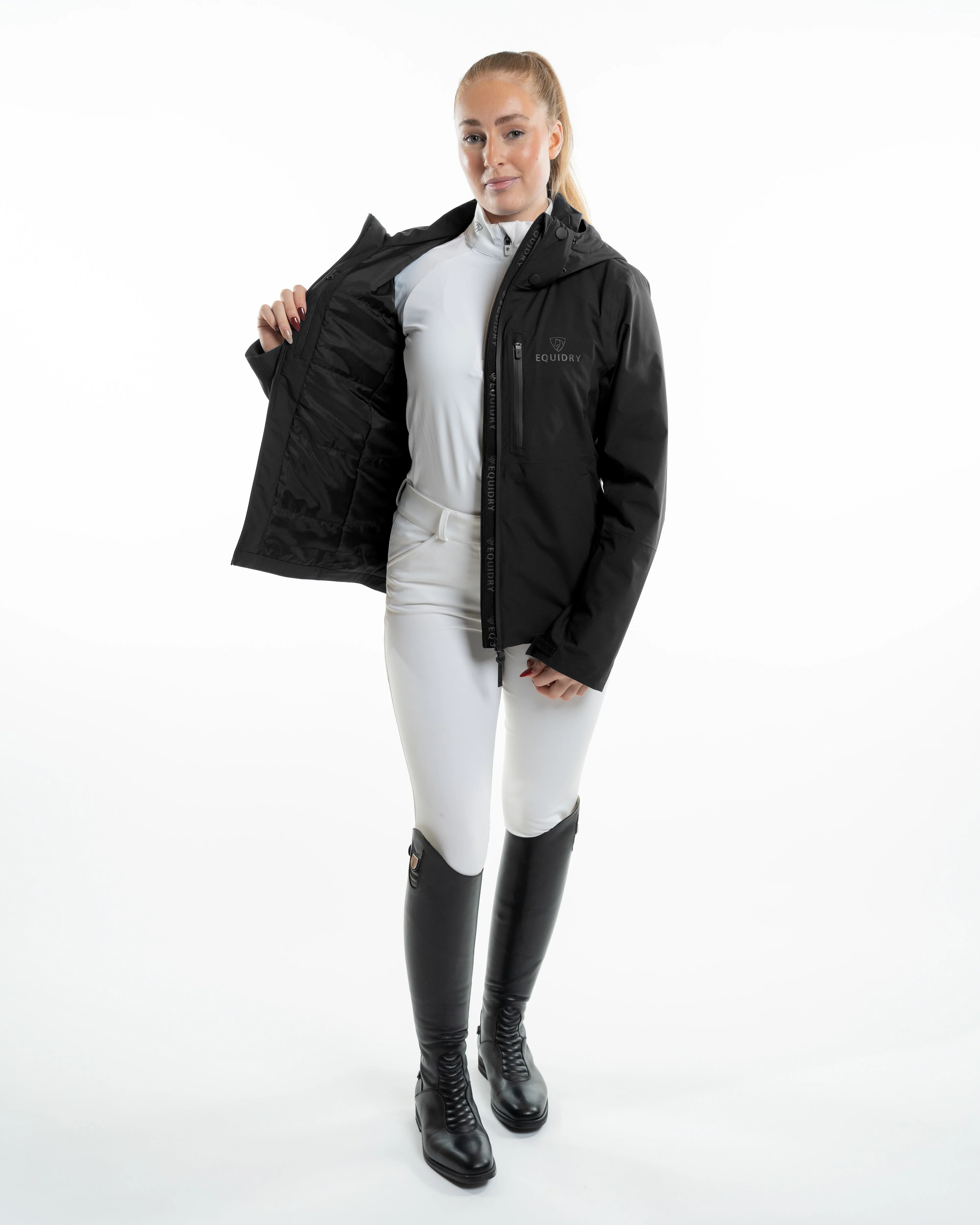 Iris Warm Waterproof Riding Jacket | Women's | Black - Image 10