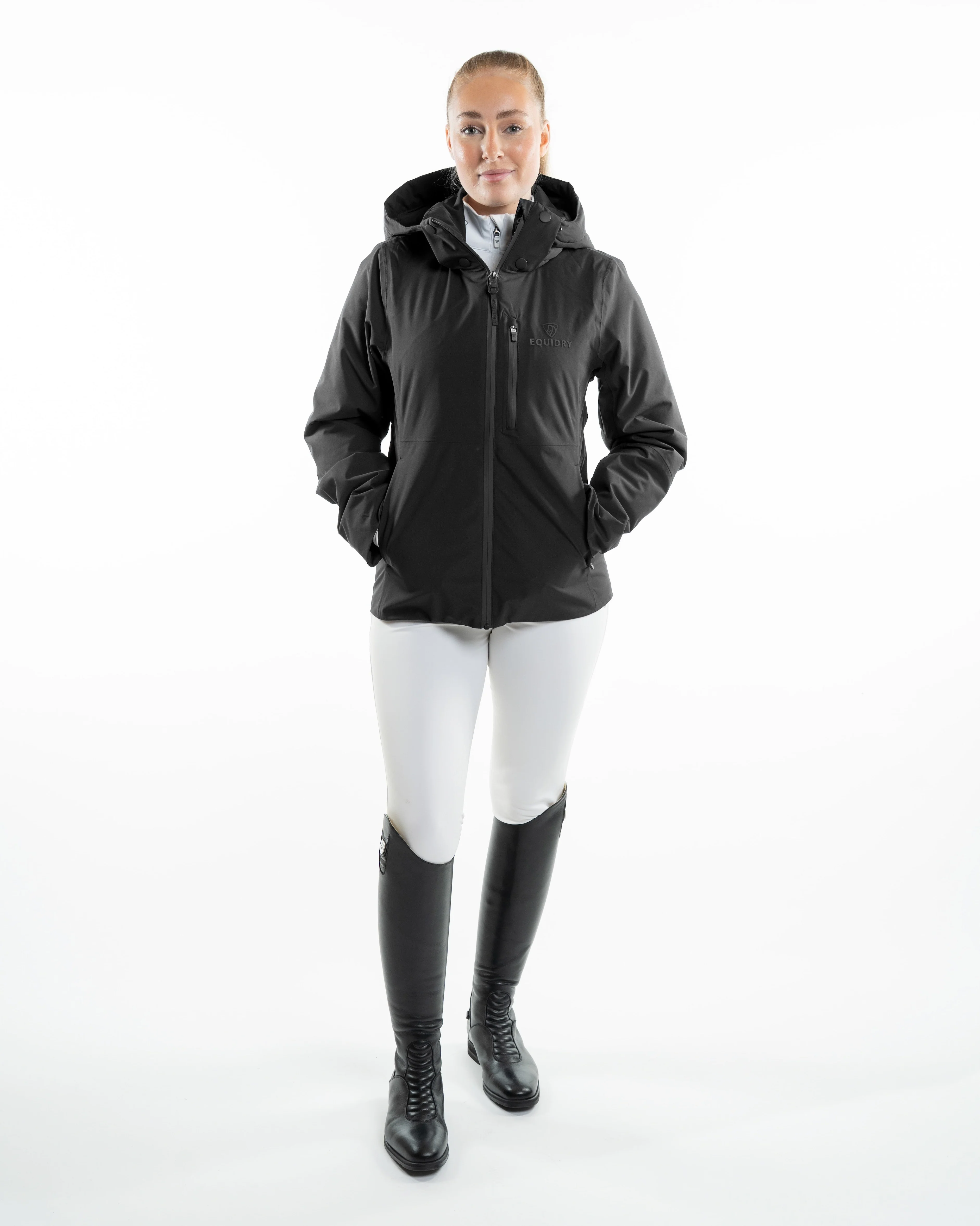 Iris Warm Waterproof Riding Jacket | Women's | Black - Image 11