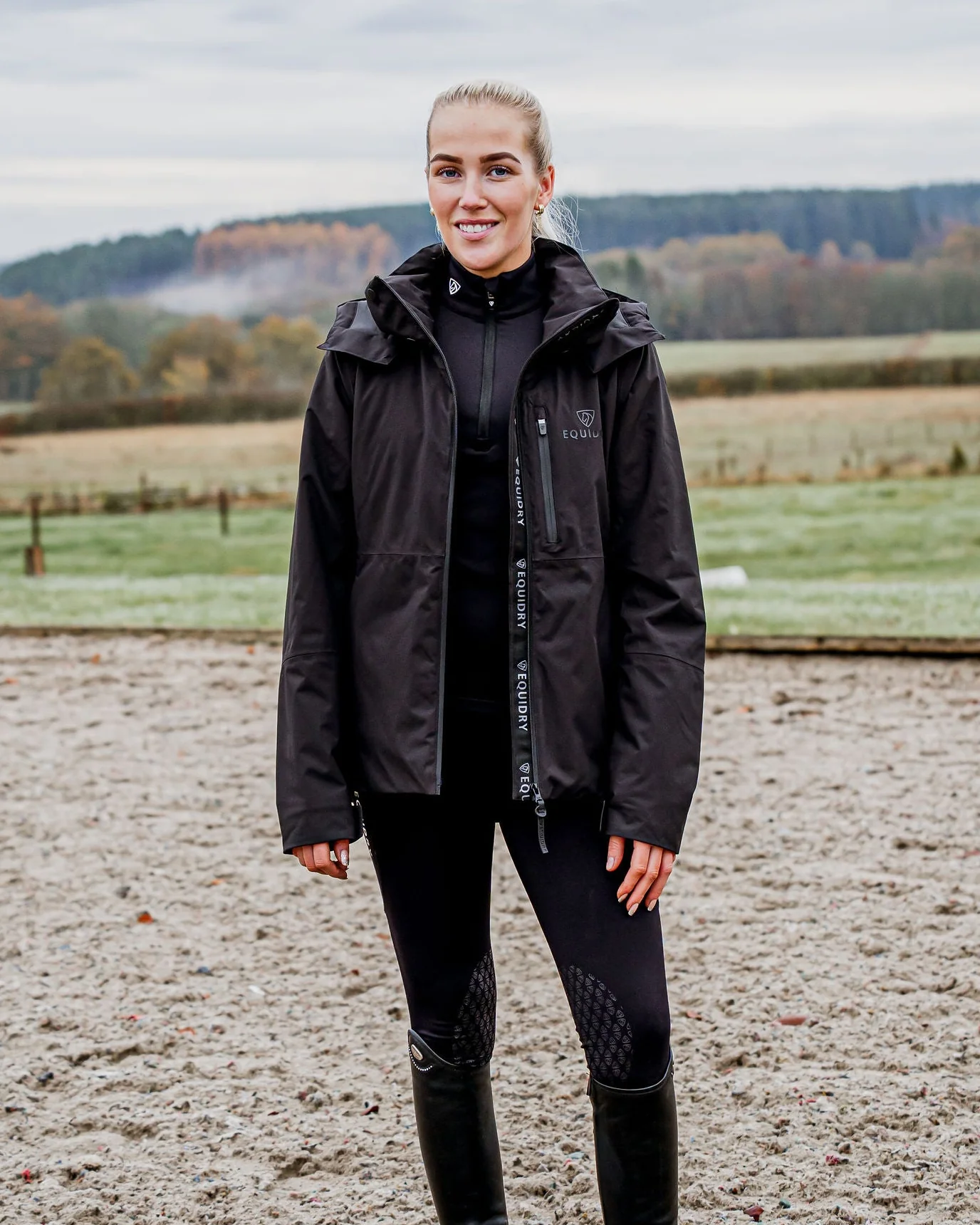 Iris Warm Waterproof Riding Jacket | Women's | Black - Image 5