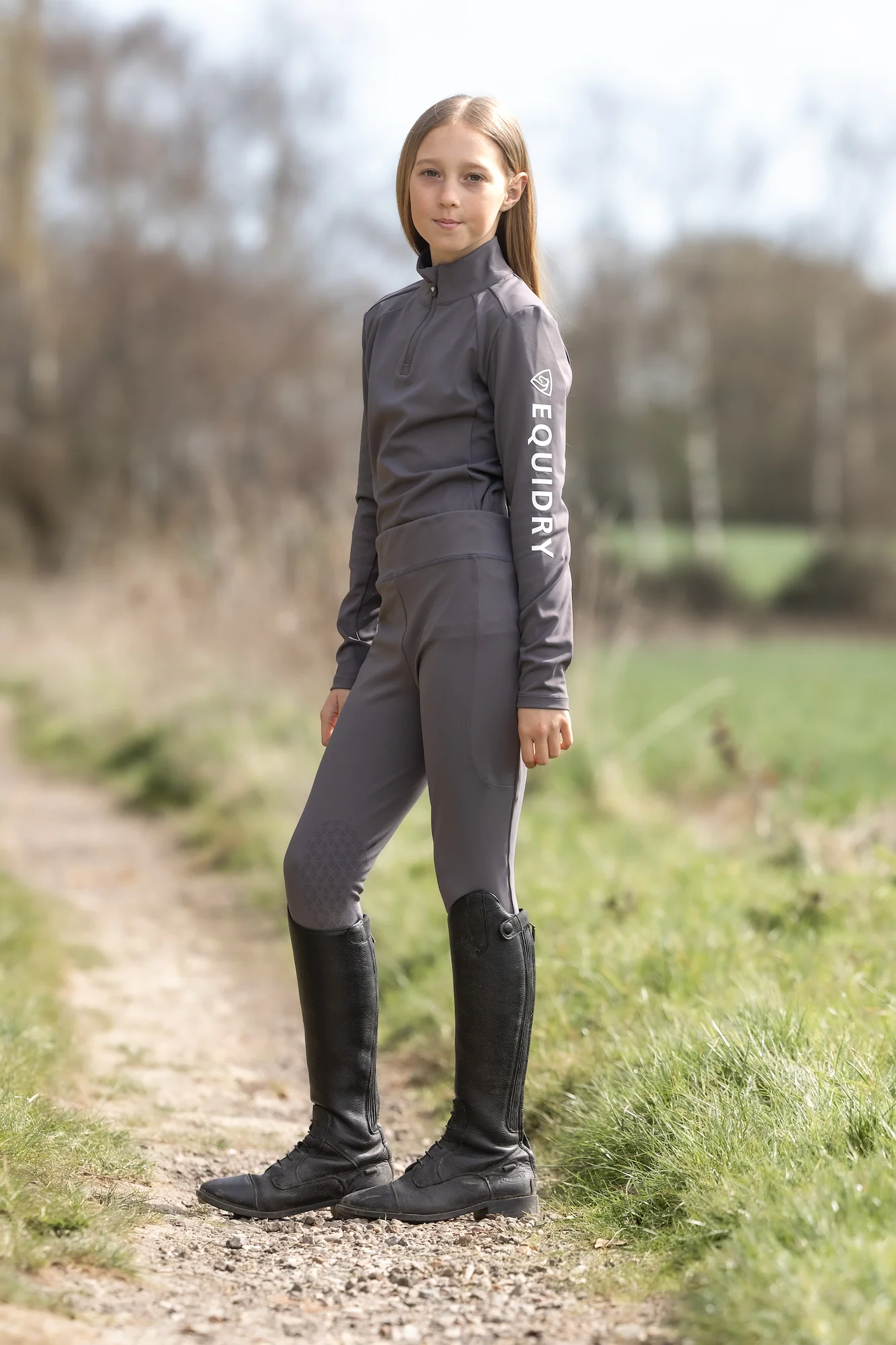 Children's Water Repellent Base Layer | Grey/White - Image 9