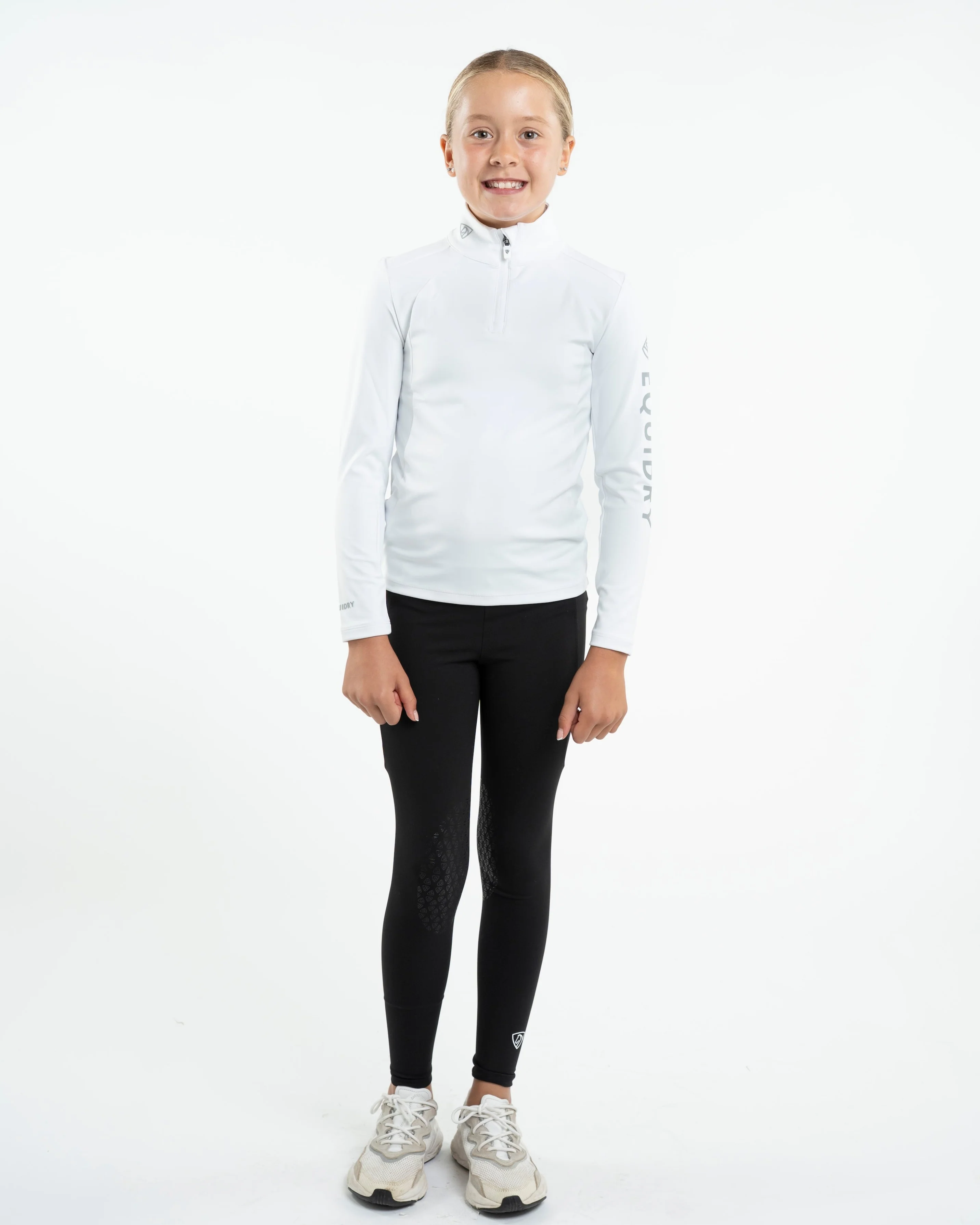 Children's Water Repellent Base Layer | White/Grey - Image 3