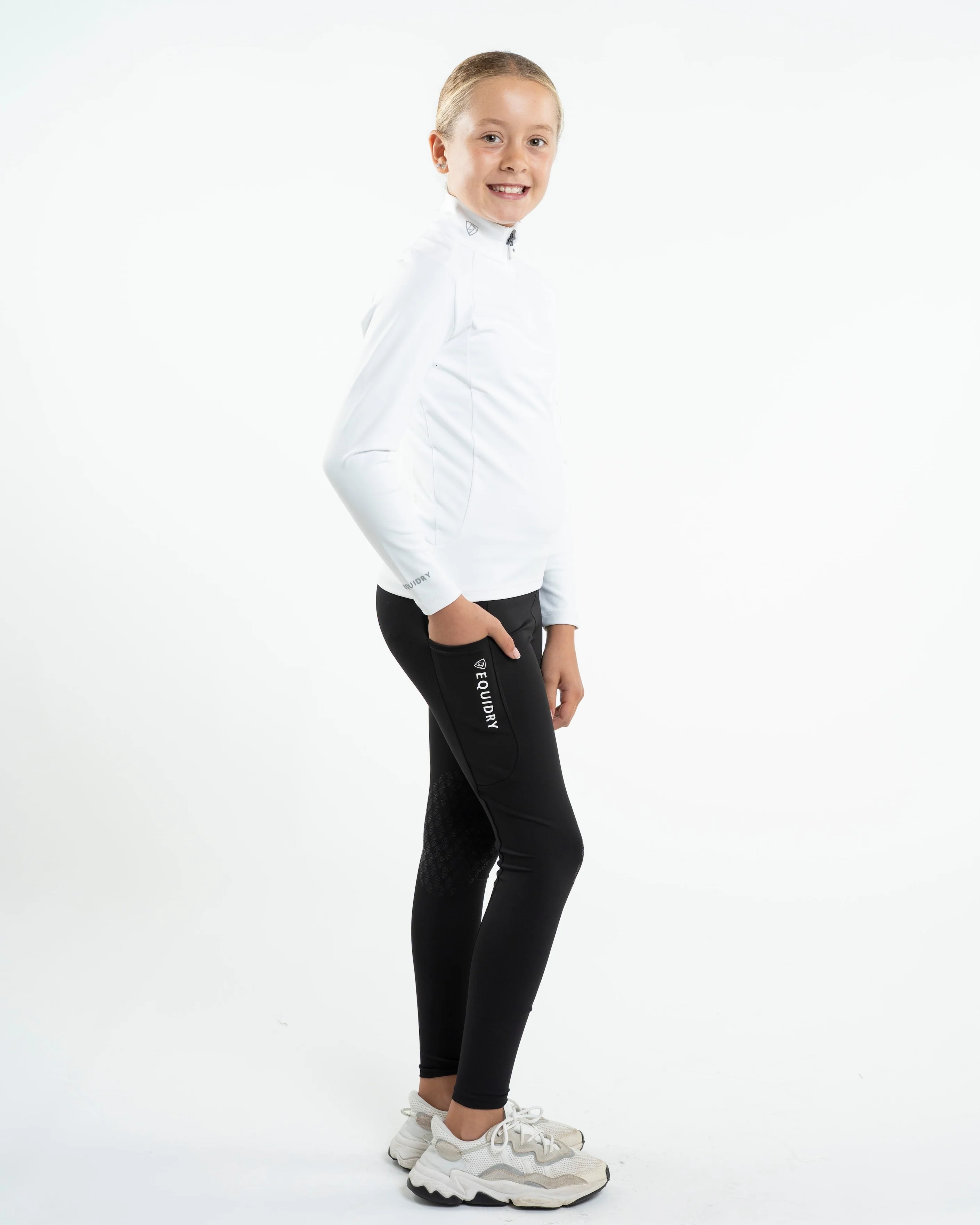 Children's Water Repellent Base Layer | White/Grey - Image 4