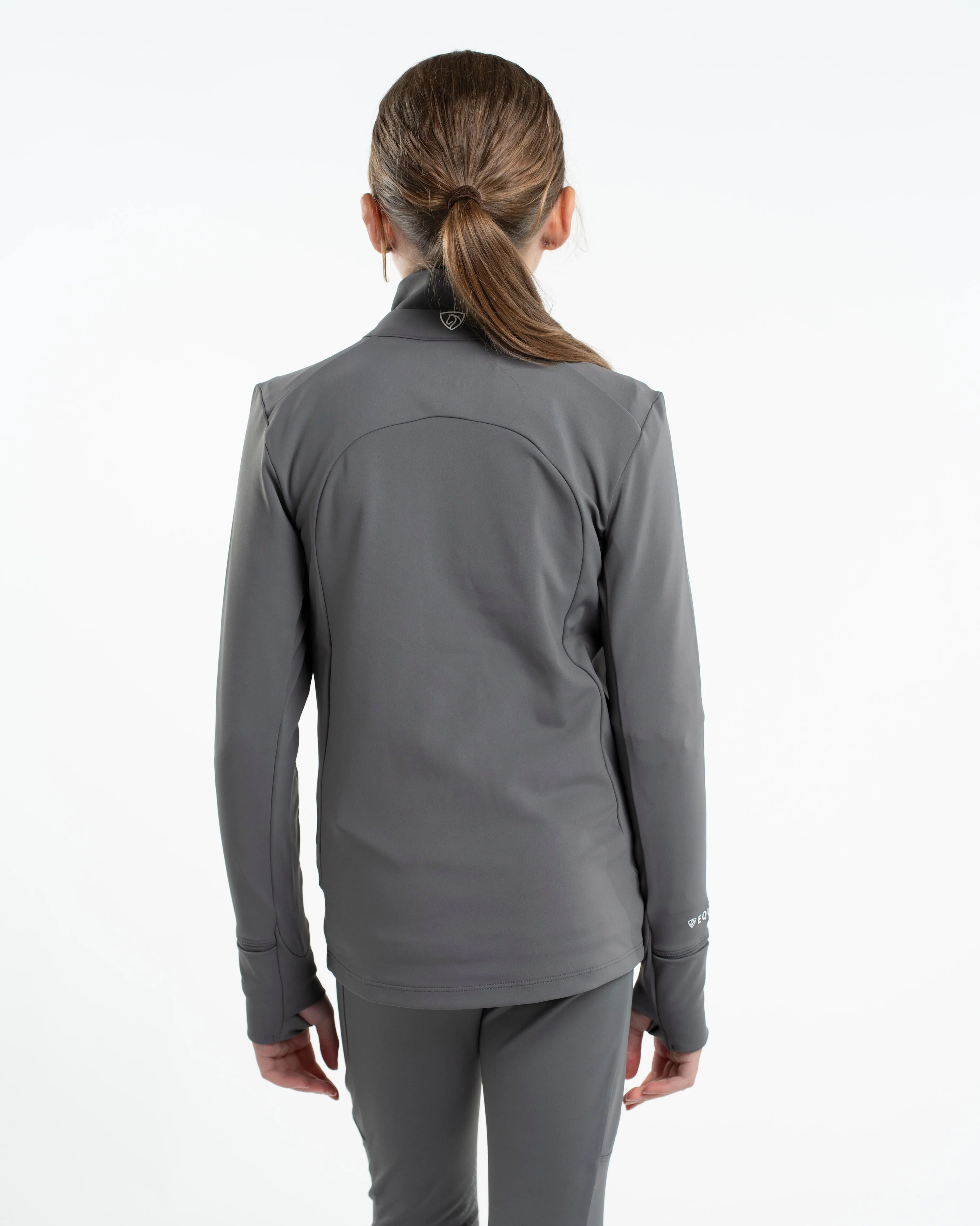 Children's Water Repellent Zip up Top | Grey/White - Image 4