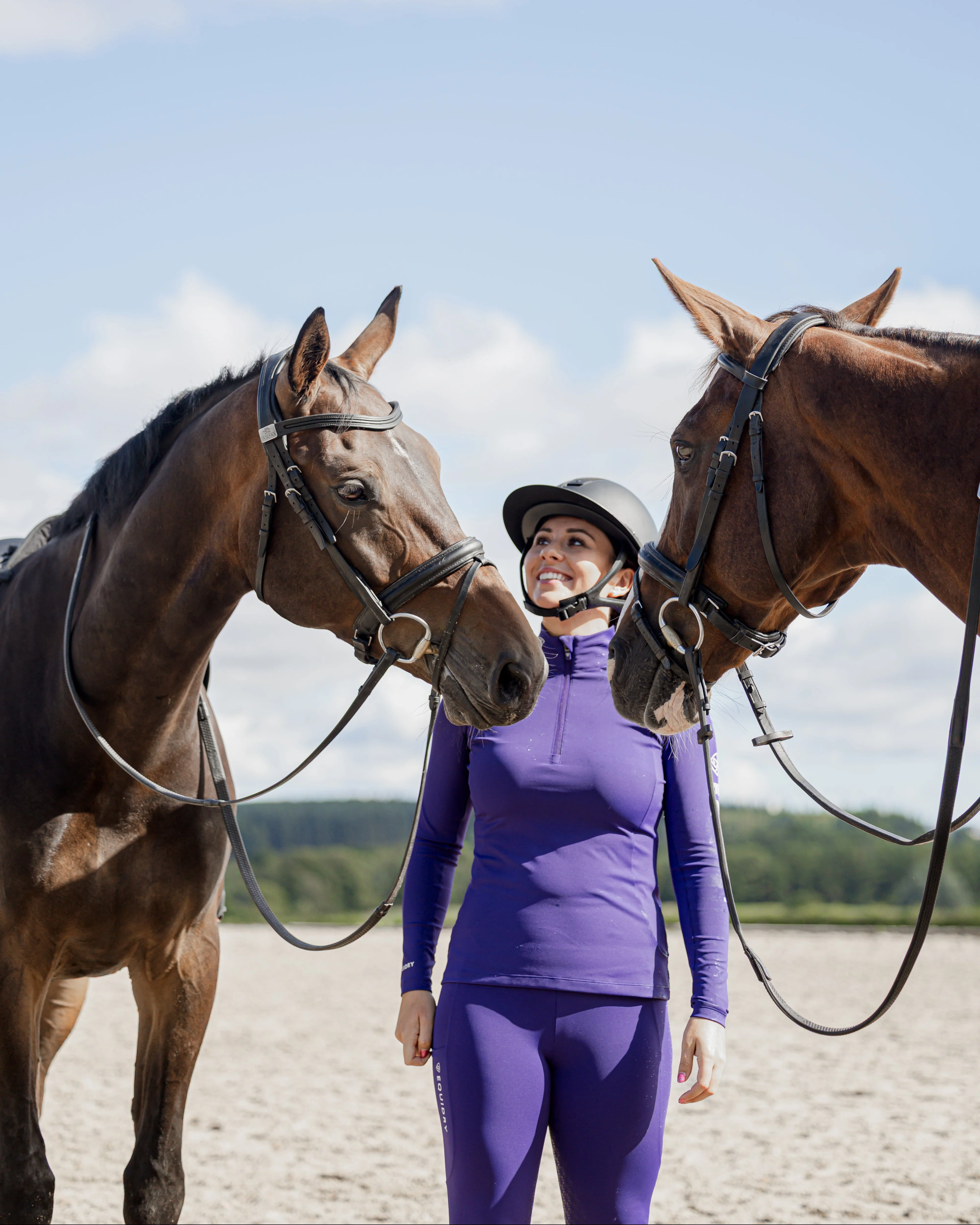 Women's Water Repellent Base Layer | Purple/White - Image 6